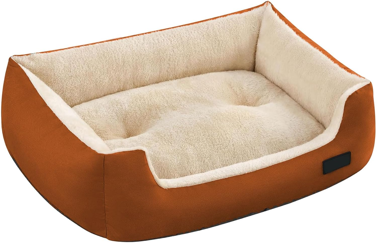 Annuoyi Dog Bed，Dog Bed for Small Medium Large Dogs, Dog Sofa Bed Rectangle Pet Bed Washable Dog Bed Cozy Faux Fur Large Dog Bed Cushion,40 * 50Cm（Brown） image number 3