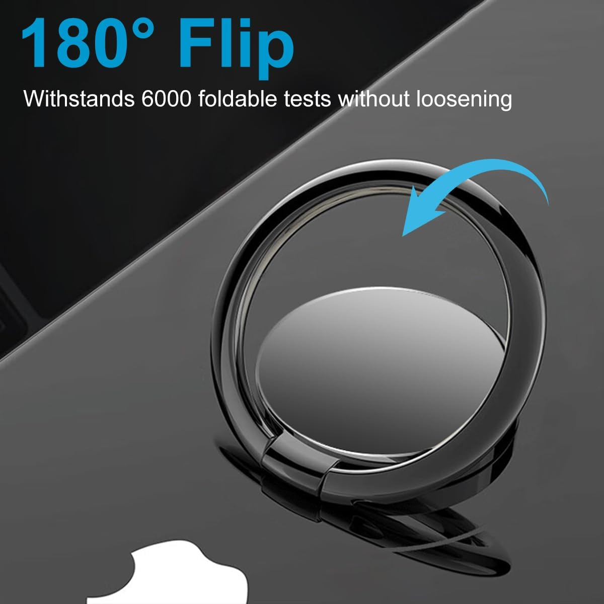 Cell Phone Grip, T Tersely 4 Pack Phone Ring Holder Finger Kickstand, Foldable Metal Cell Phone Rings Gripper Stand,Finger Grip Stand 180&deg; Rotation Ring Holder for Iphone Samsung & Other Phones image number 3