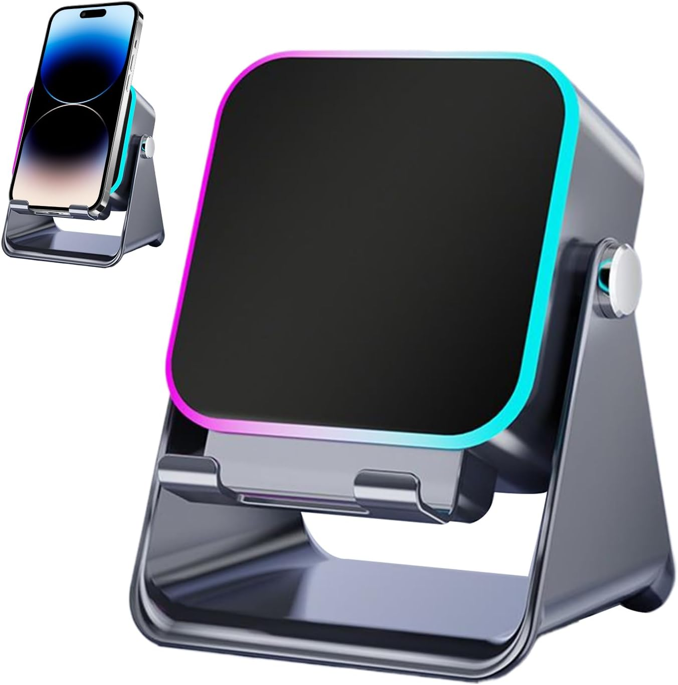 Phone Stand with Speaker,Audio Station with Light | 10W Phone Stand Speaker,For Home Office Travel Christmas Birthday Men Women Boyfriend Girl