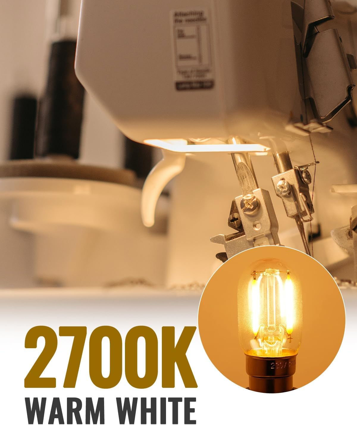 Bonlux B15 Led Bulb 2W,Sewing Machine Bulb Led,B15D Pygmy Bulb 15W Bayonet Incandescent Bulb Replacement, for Living Room, Bedroom,Sewing Machine/Cooker Hood,Warm White 2700K (Pack of 2) image number 3