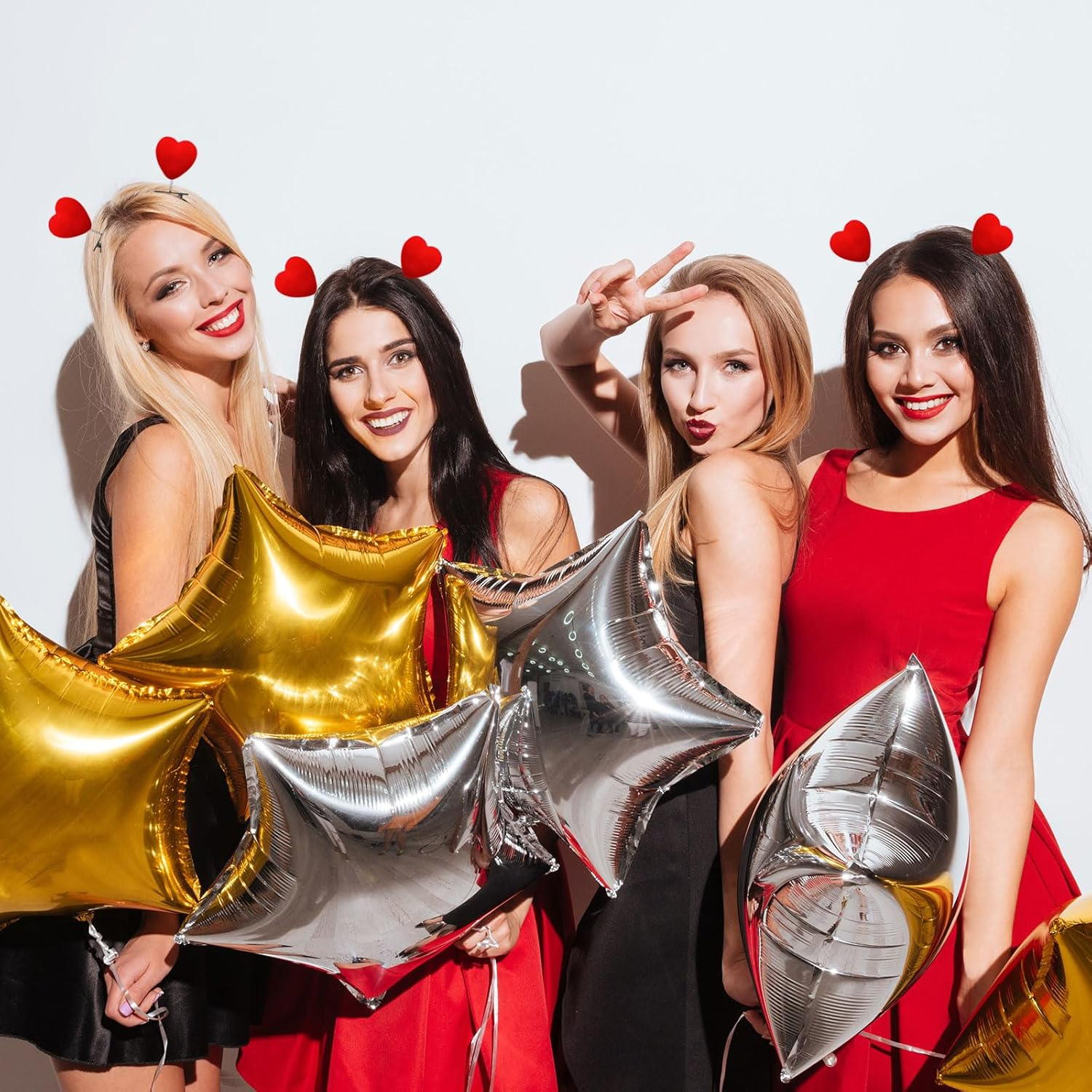 10 X Red Heart Hair Clips, Valentine'S Day Heart Love Hair Clips, Heart Hair Clips, Heart Hair Pins for Girls Women, Heart Hair Clip for Valentine'S Day Wedding image number 3