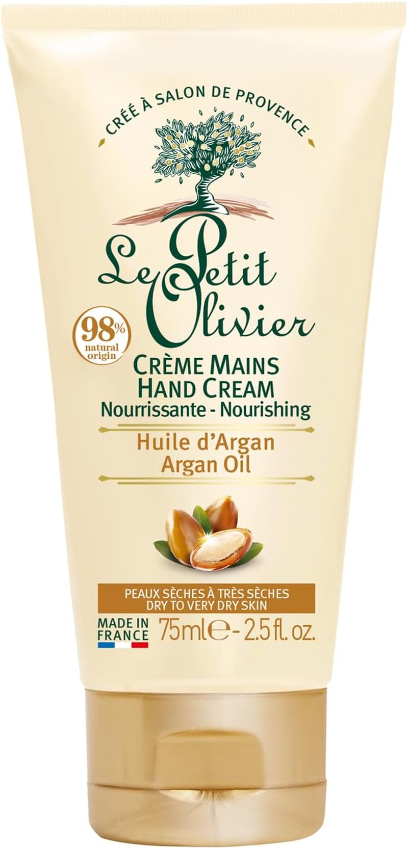 Nourishing Hand Cream - Argan Oil by Le Petit Olivier for Women - 2.5 Oz Cream image number 2