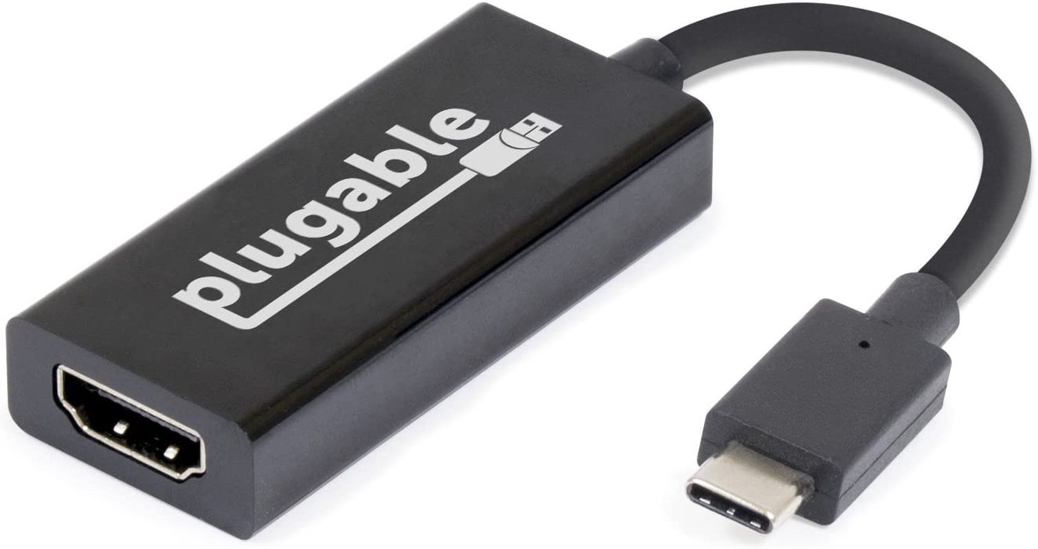 Plugable USB C to HDMI Adapter, HDMI 2.0, USB4 / Thunderbolt Adapter for 4K Monitor up to 4K 60Hz (USBC-HDMI) Iphone 15+, Ipad Pro, Macbook Pro, Dell XPS, Surface Laptop, Lenovo, HP - Driverless