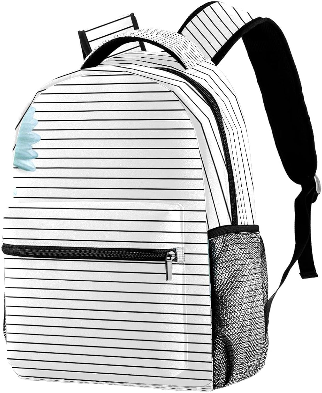 Daisy and Stripes Backpack Students Shoulder Bags Travel Bag College School Tote Backpacks