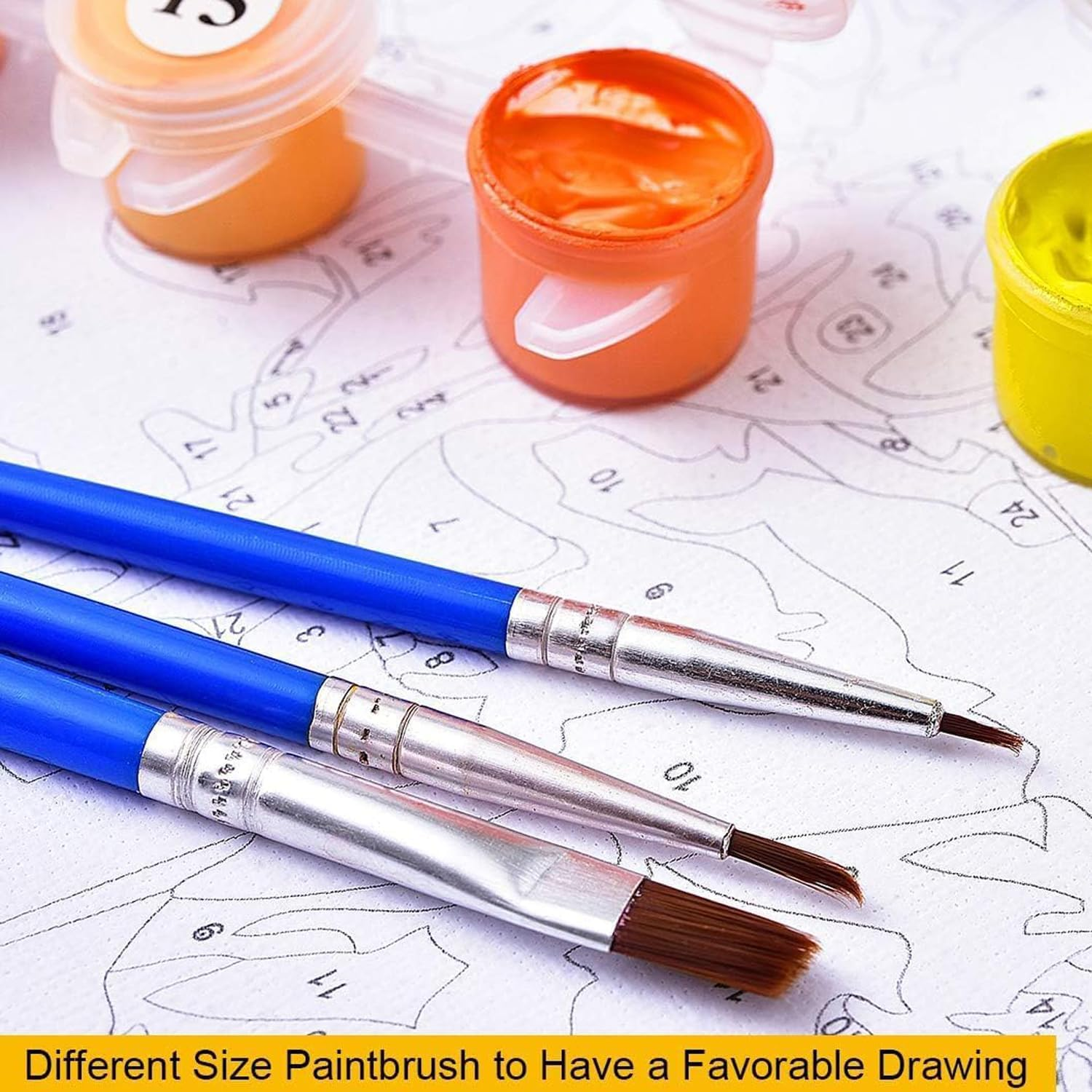 Paint by Numbers Kit for Adults Beginner,Paris Flower Eiffel Tower Adult Paint by Number Kits on Canvas without Frame,Colorful Flowers Landscape Oil Paint by Numbers with 3 Brushes for Home Decor 16&rdquo; W X 16&rdquo;L image number 3