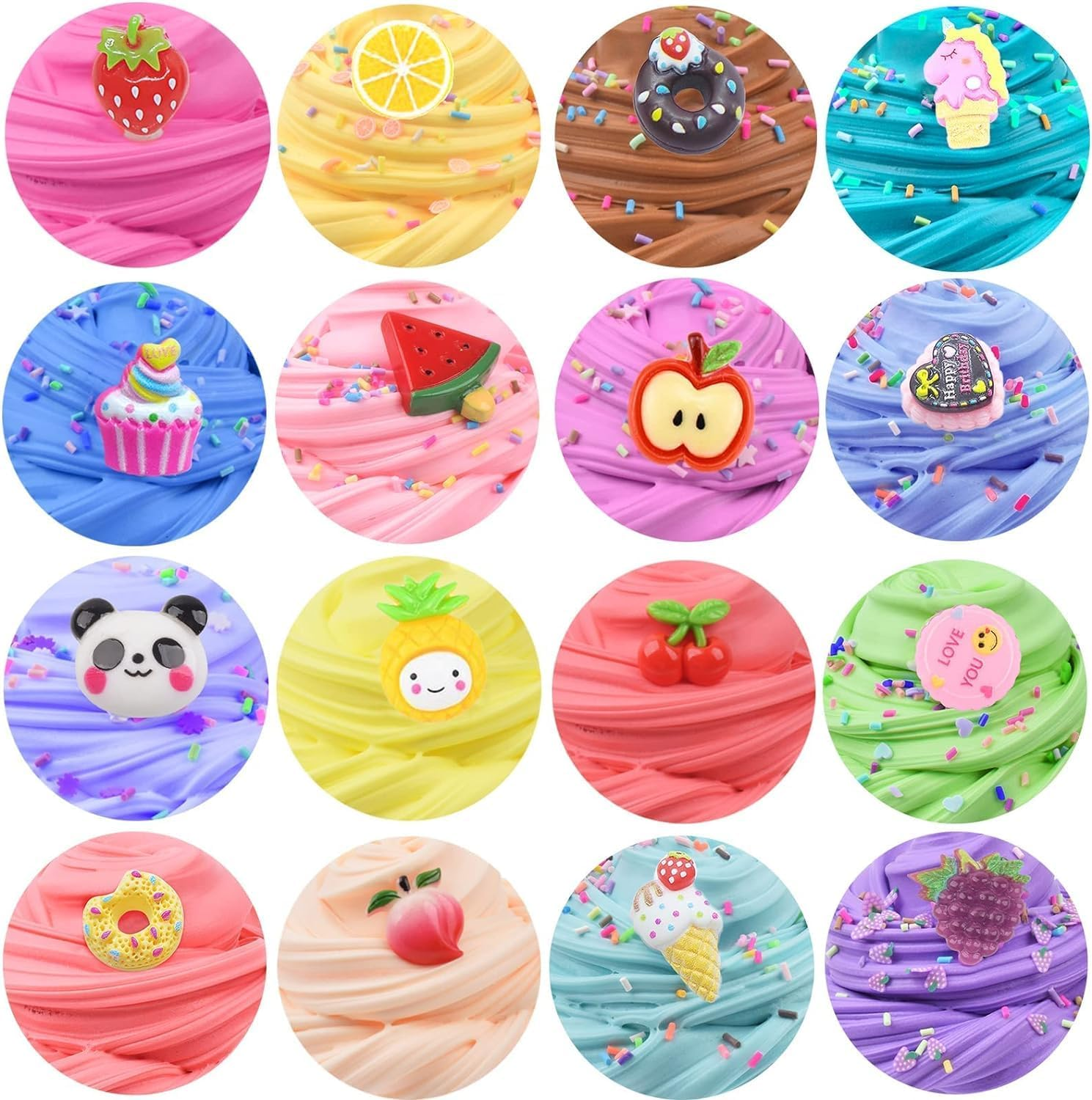 36 Pack Mini Cloud Slime Butter Slime Kit, Crystal Slime Peachybbies Slime for Kids, Party Favors Supplies Clear Slime Kit for Girls Boys Kids Toy Slime Fluffy, Cute Loot Bag Fillers Cool Goodie Bags image number 5