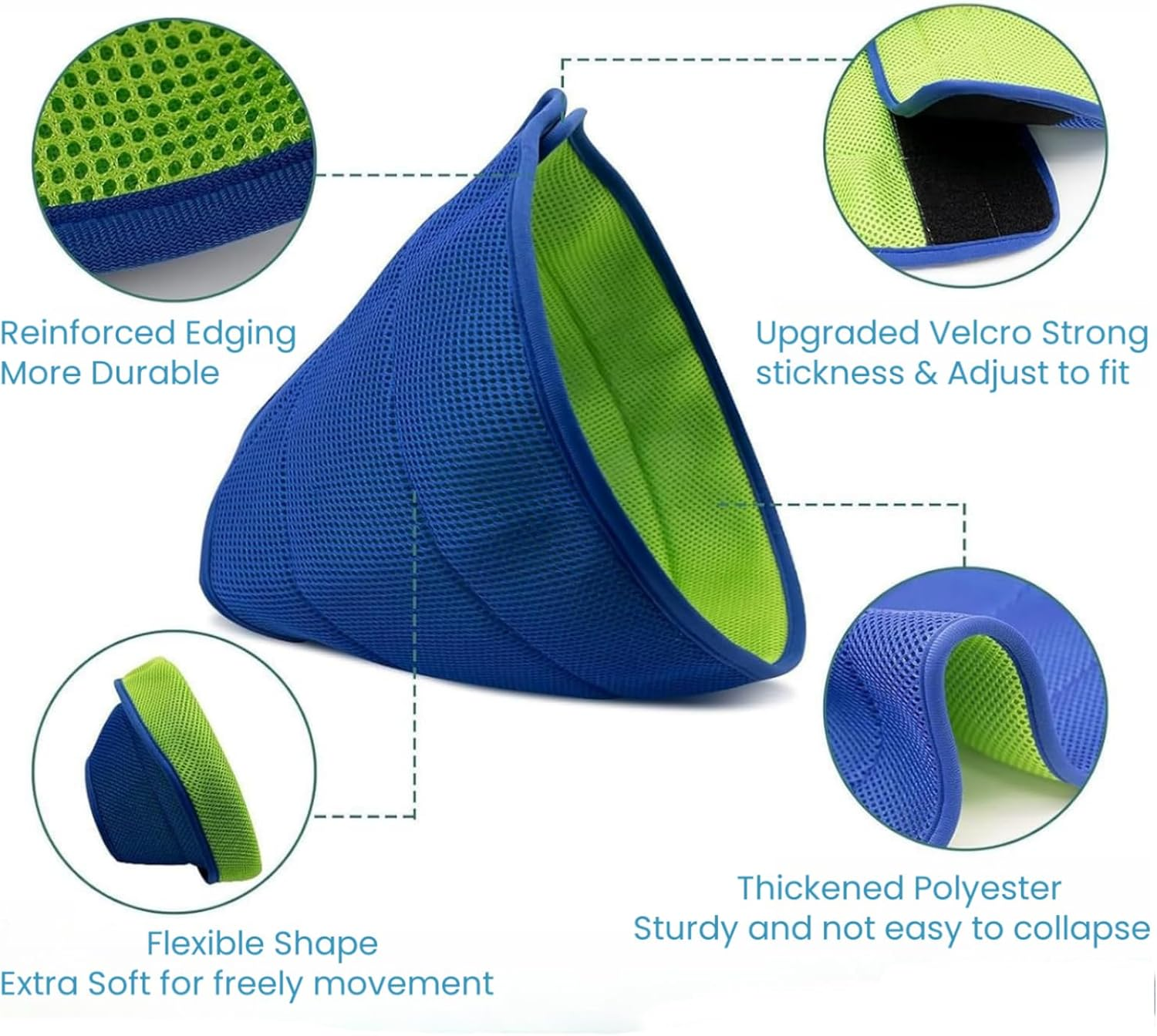 Dog Cone,Agemin Recovery Collar Cone Is Adjustable,Multiple Sizes Suitable for Dog Wound Care,Postoperative Use,Soft and Comfortable Fabric Anti-Licking(L(Neck:15-17.3In)) image number 5