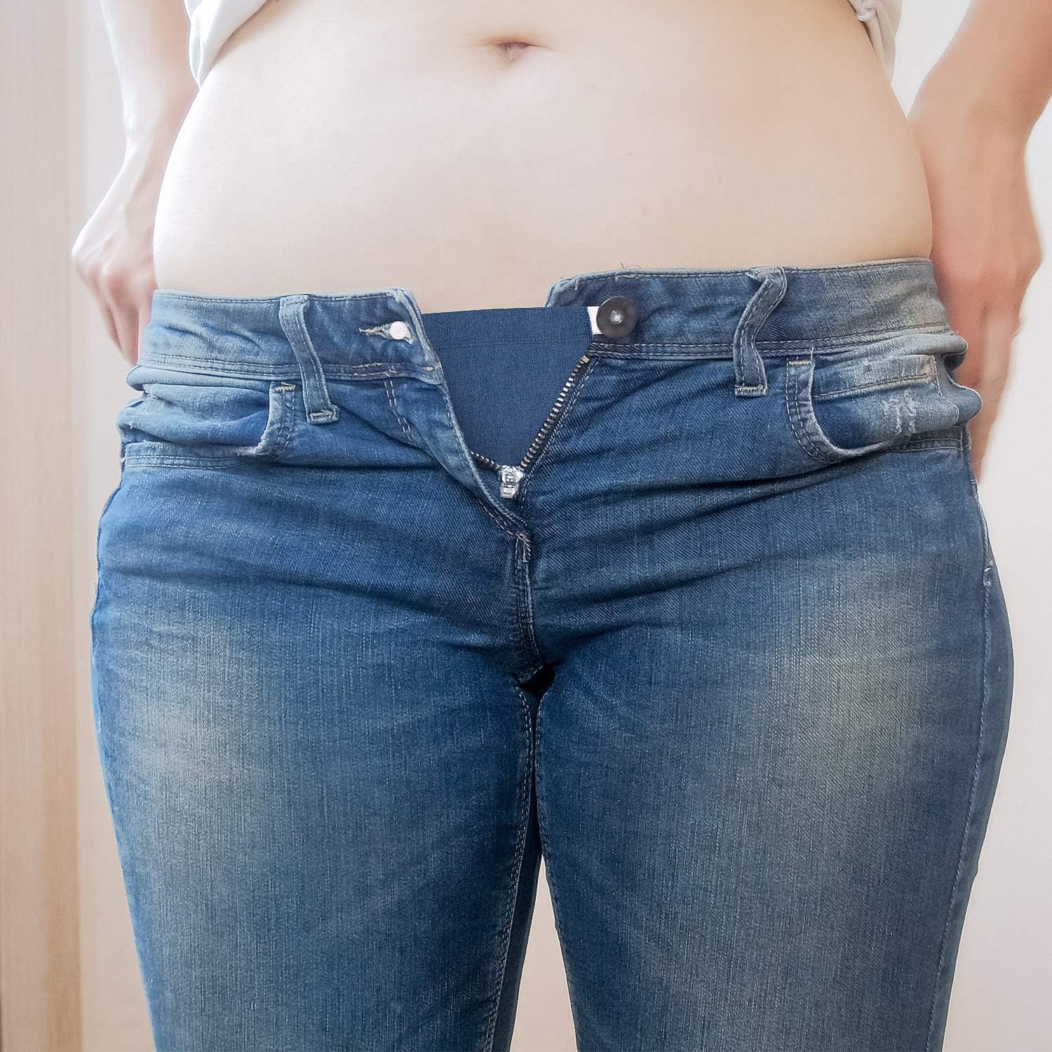 8 Pieces Maternity Pants Extender Elastic Pant Button Extenders Adjustable Waistband Extender for Pregnancy Women Men Jeans Pants Trouser