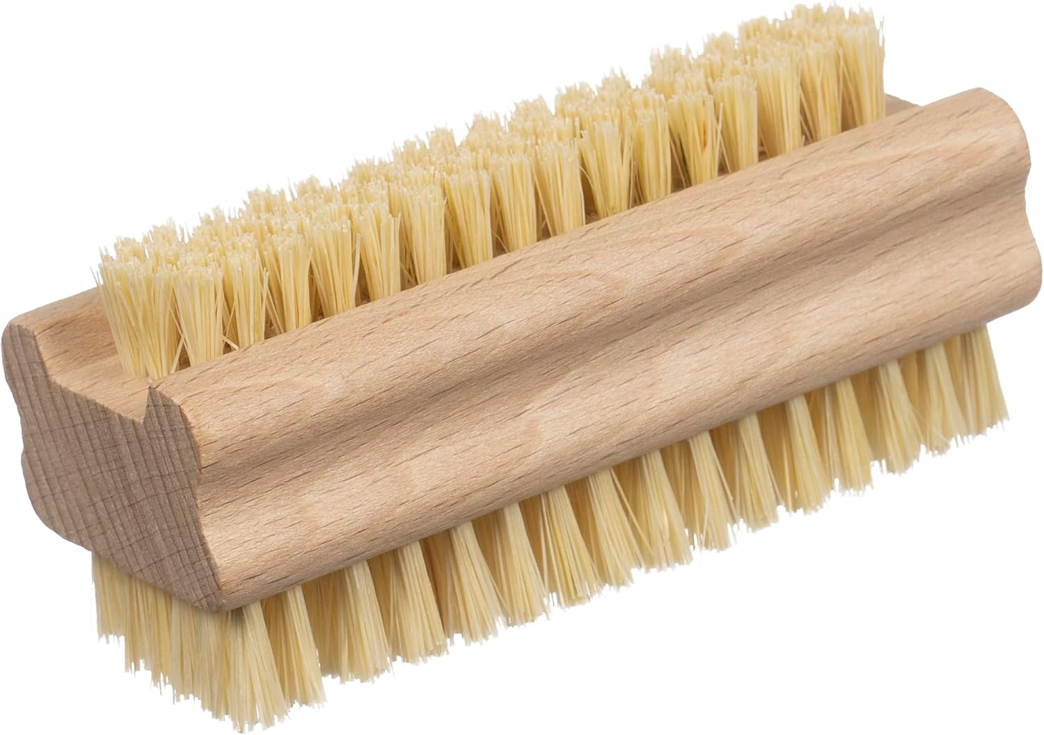 Konex Non-Slip Wooden Two-Sided Hand and Nail Brush with Tampico Fiber Bristle. Fingernail Brush with Beechwood Body and Plant Based Fibers image number 6