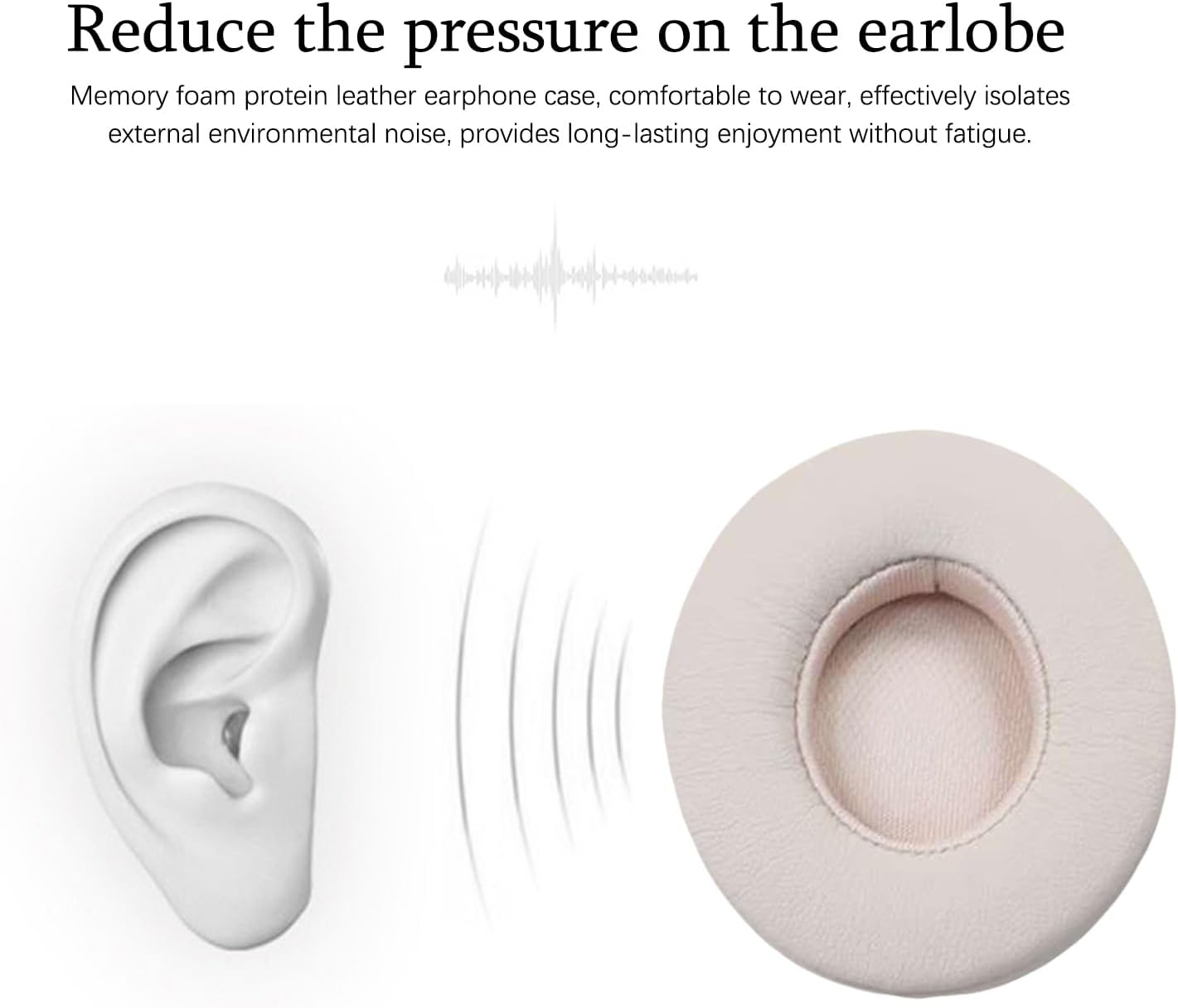 RIBHNXHI Replacement Ear Pads for Beats Solo 3 Wireless Headphones, Premium Memory Foam Ear Cushions Compatible with Solo 2 & Solo 3, Enhanced 3M Adhesive Design, Replacement Ear Pads (Leather-Pink) image number 2