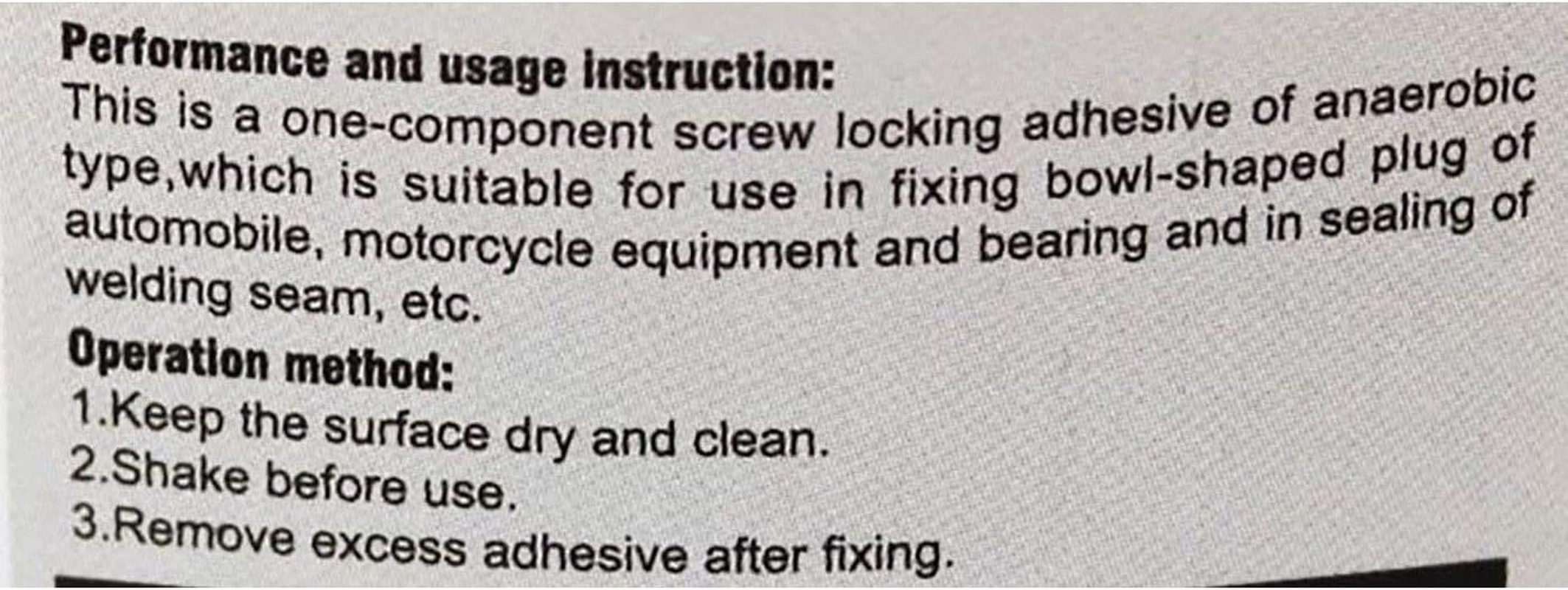 TDR Medium Strength Permanent Thread Locker Replace Loctite Adhesive - 50G