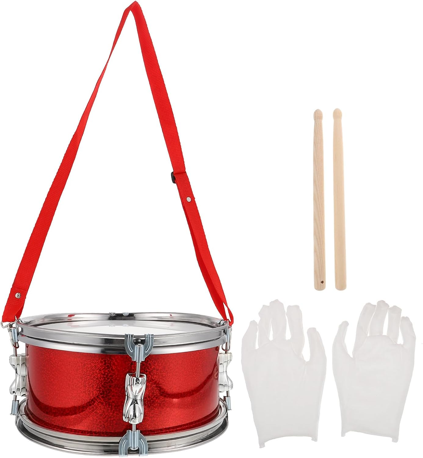 11 Inch Marching Drum Set Snare Drums Orff Percussion Instrument for Kids Music Education, Performances, and Early Learning image number 5