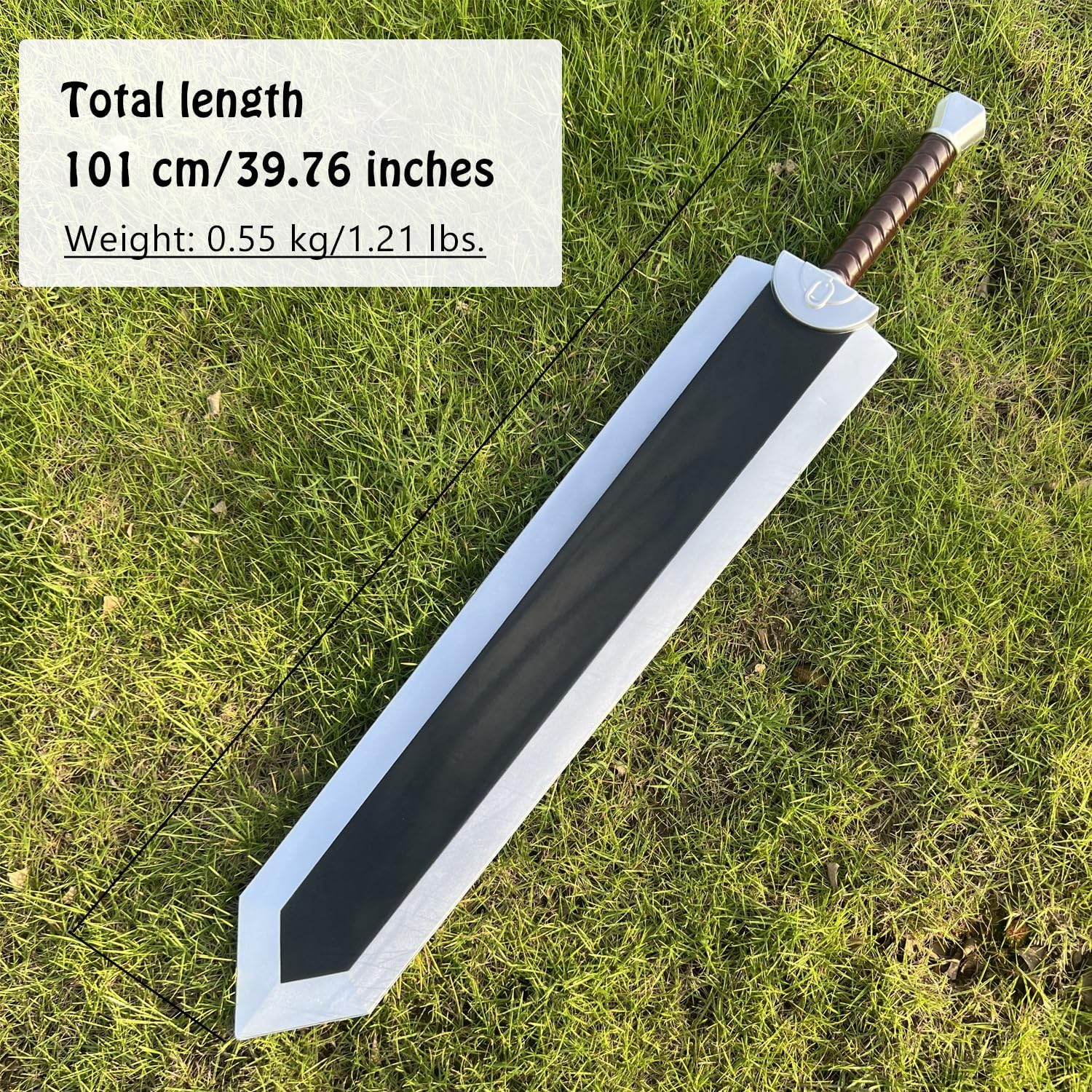 101Cm Anime Berserk Dragon Great Sword Plastic PU Foam Material,For Display,Collection,Stage Performance image number 4