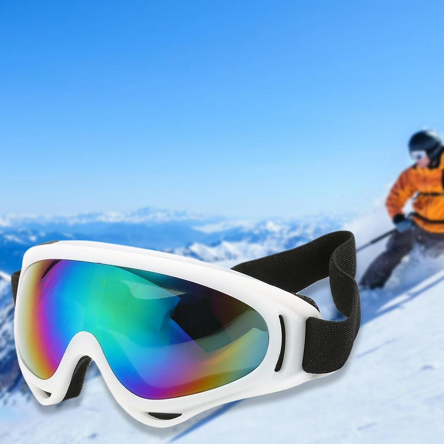 Ski Goggles, Snowboard Goggles with Windproof and Dustproof for Skate Motorcycle Bicycle Glasses for Kids, Boys & Girls, Youth, Unisex Adult image number 5