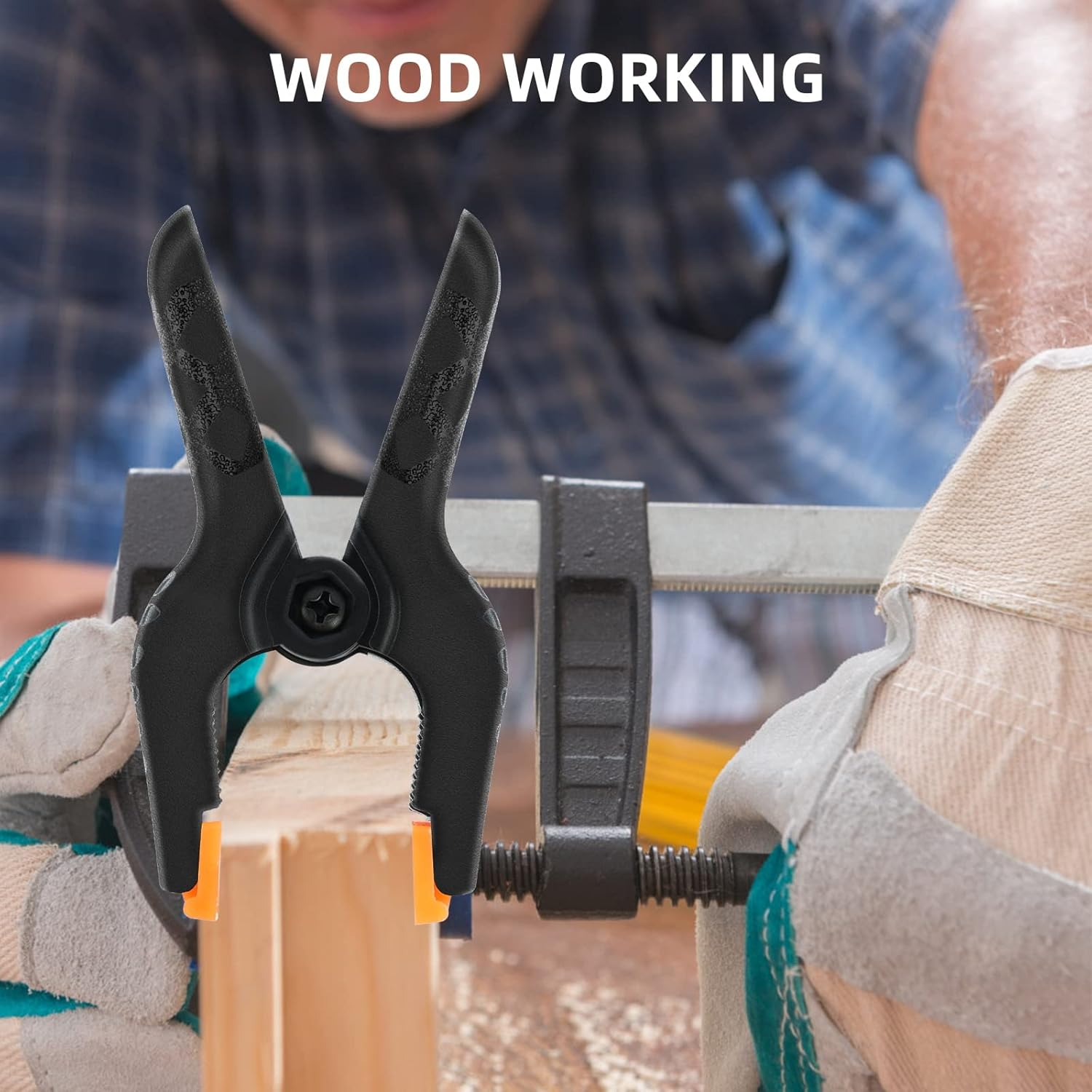 16 Pack Spring Clamps - 3.5 Inch Small Clamps for Backdrop Stand, Heavy Duty Clamps, Plastic Clips for Crafts and Backdrop Clips Clamps - Backdrop Clamps for Crafts, Woodworking, Photography, Outdoor image number 2