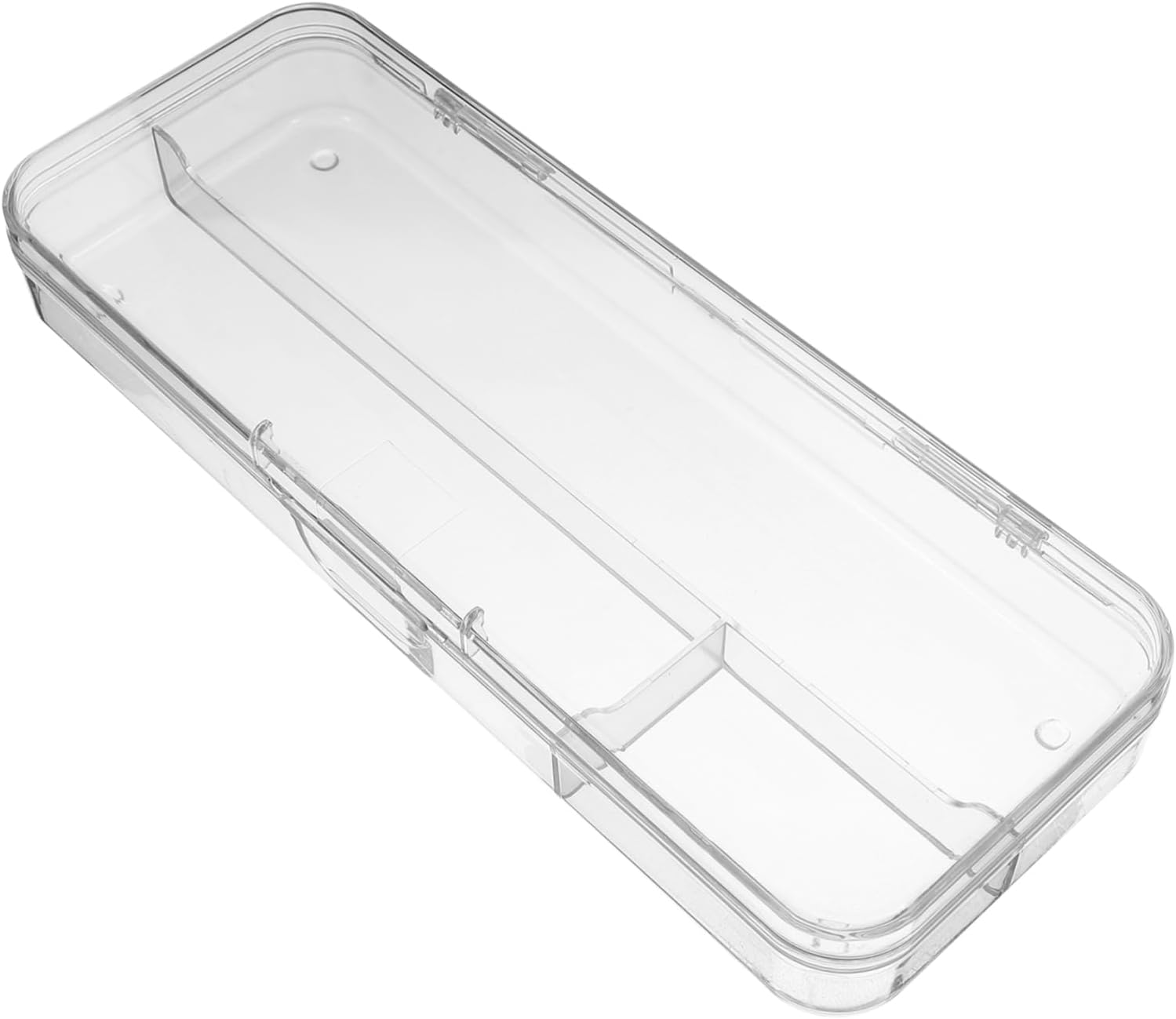 HOUDERCO Large Capacity Plastic Pencil Box Stackable Pencil Case for Stationery Organization for Desk Accessories Storage