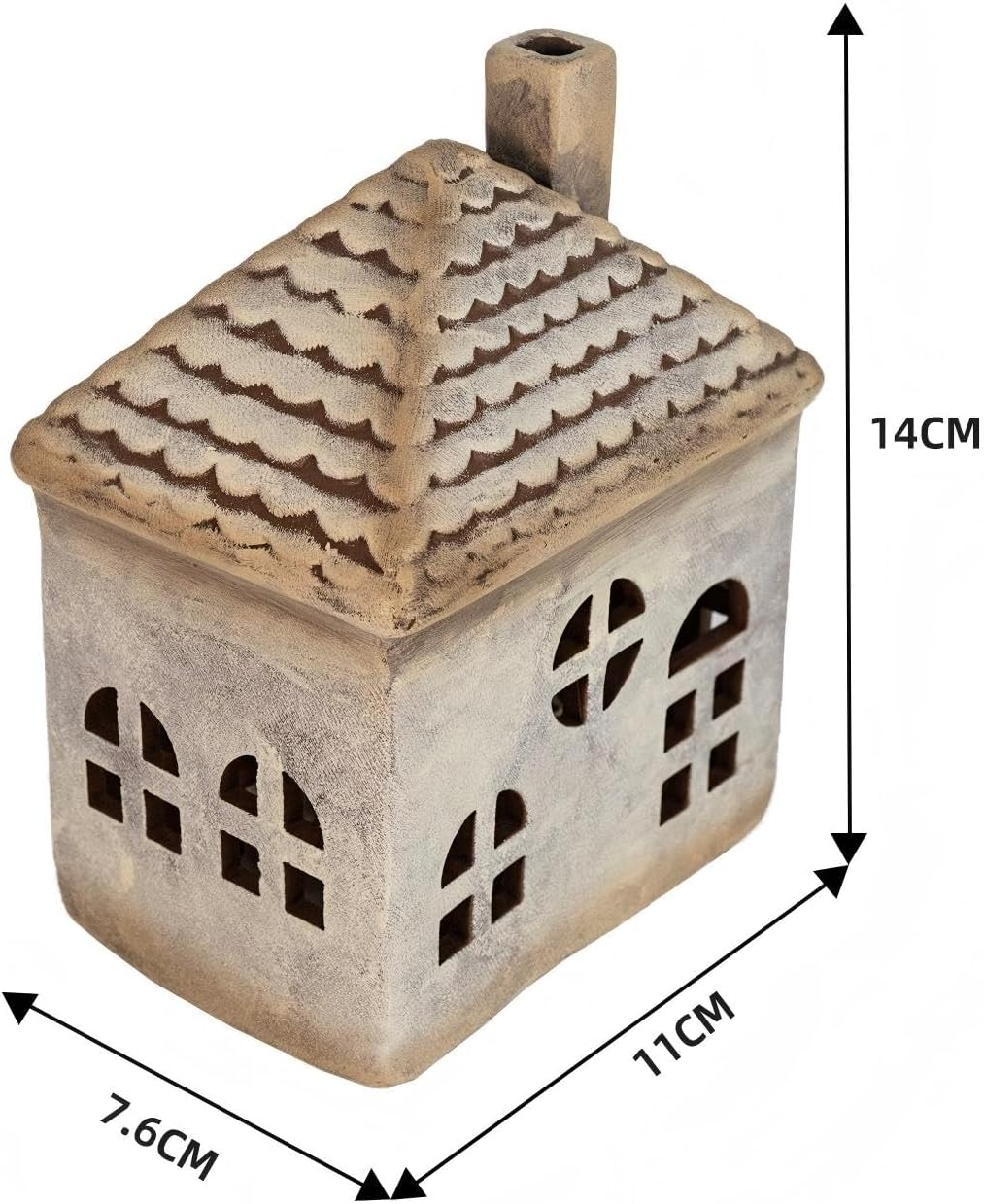 Ballarart Co Christmas Village Houses, Christmas Table Decor with Warm LED Lights - Ceramic Decor House Figurine, Christmas Decoration Gift Idea image number 1