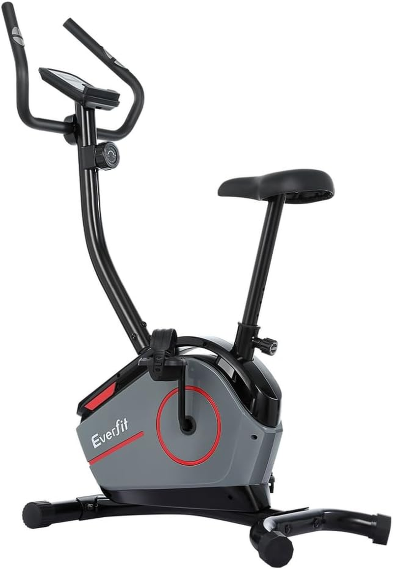 Everfit Exercise Bike, Magnetic Spin Bikes Trainer Stationary Flywheel Home Gym Fitness Cardio Indoor Cycling, with Wireless Pulse Receiver and Digital Monitor Display Grey image number 1