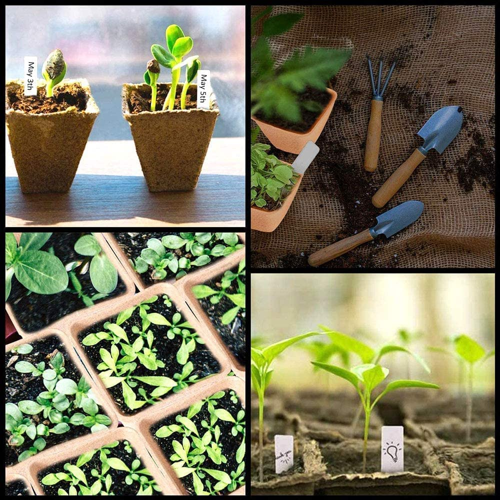 100 Pcs 8CM Seed Starter Pots, Organic Planting Peat Pots for Garden Seedling, Eco-Friendly and Biodegradable Seedling Pots for Seed Germination image number 2