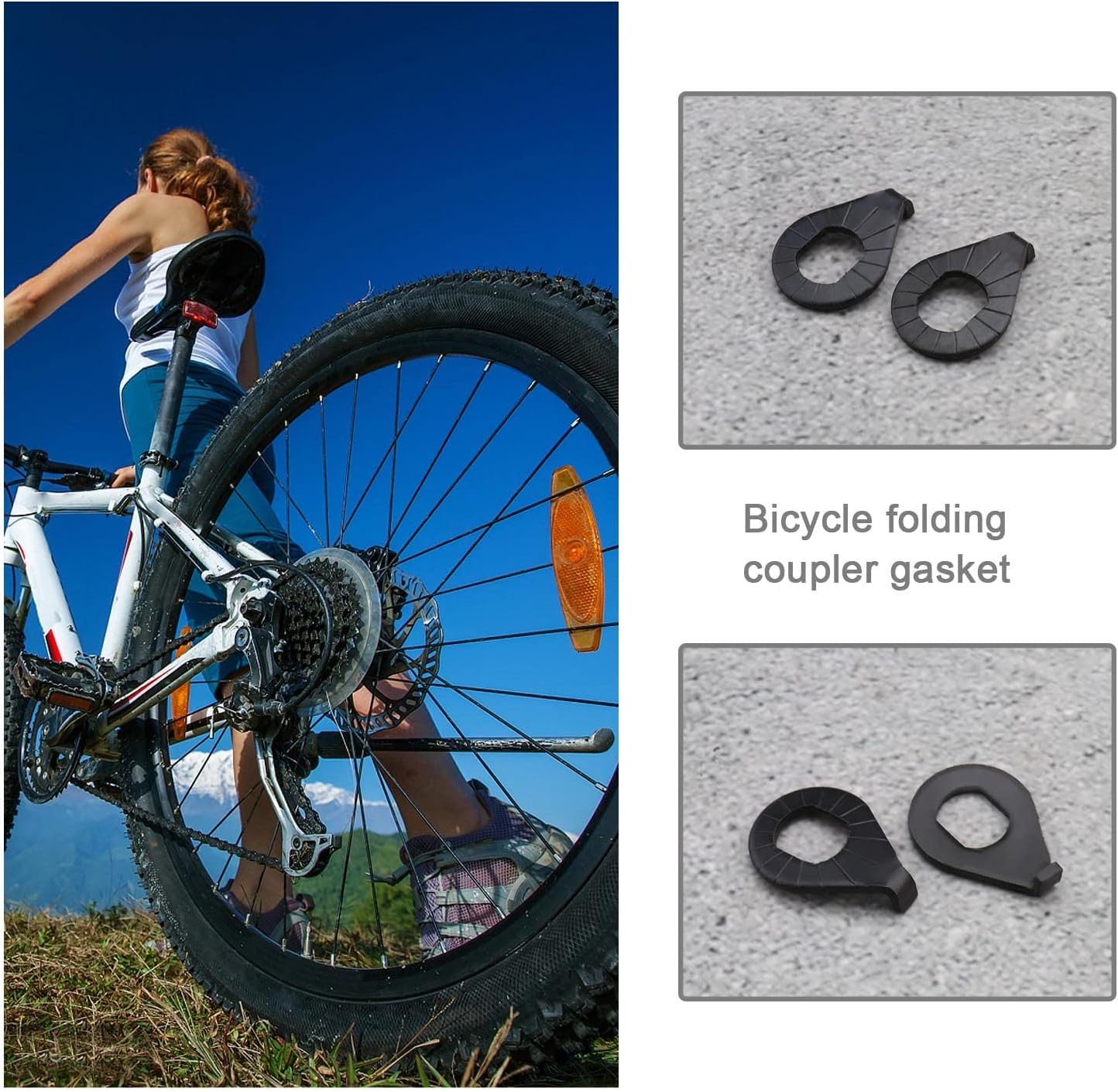 SING F LTD 12Pcs M8 M10 Bike Wheel Hub Hook Washer Gasket Metal Bicycle Hub Retaining Clip Safety Washer Bicycle Safety Security Front Wheel Hub Washer Safety Washers image number 3