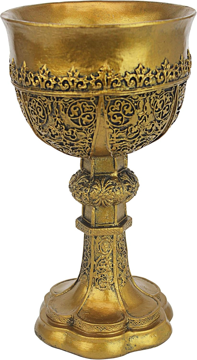 King Arthur S Golden Chalice Gothic Sculpture image number 5