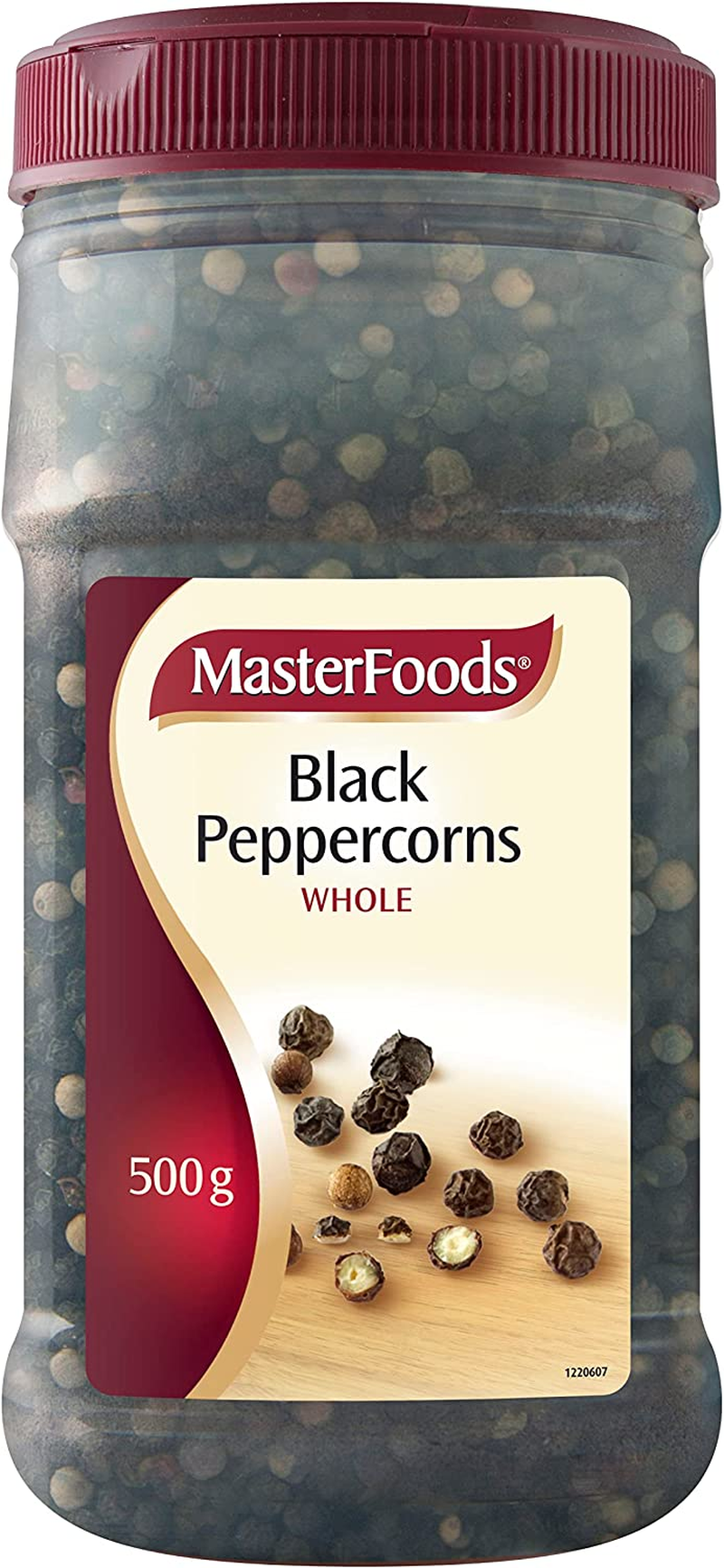 Masterfoods Black Pepper Whole 500 G Jar