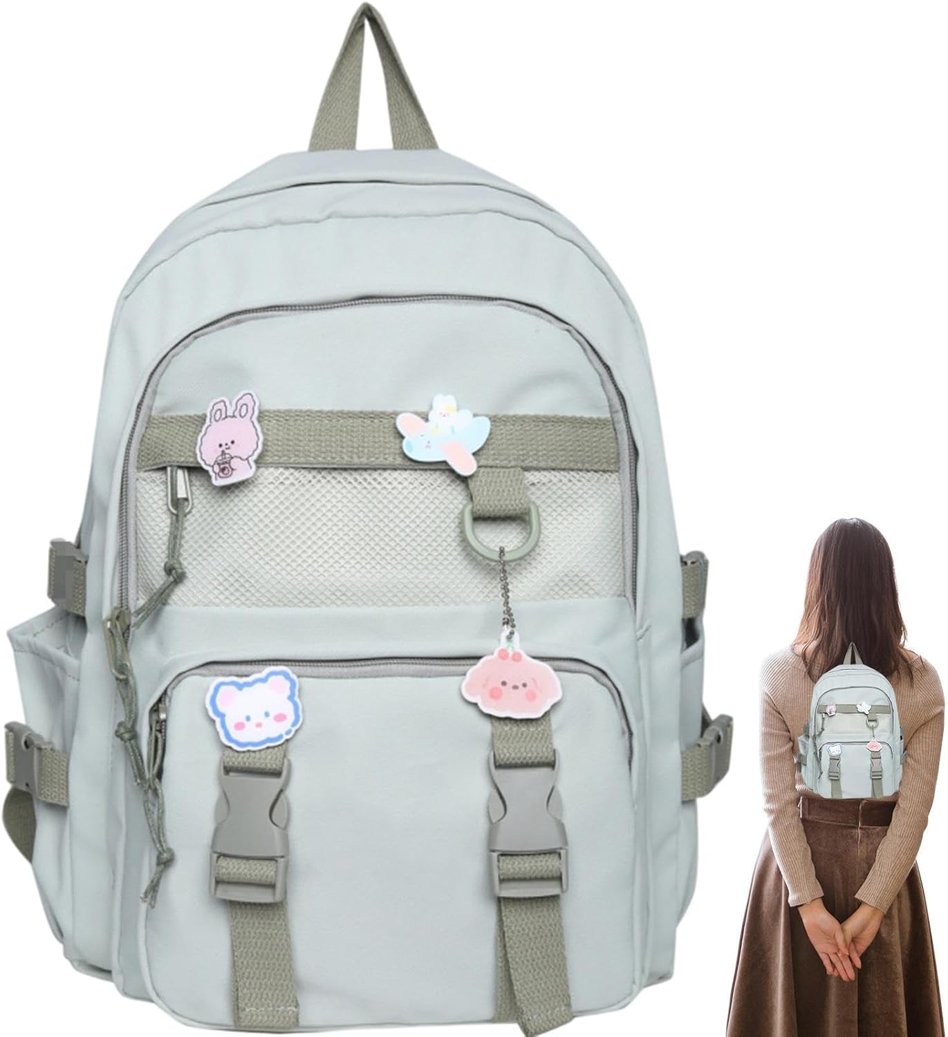 Travel Backpack - Casual Daypack College Bookbag | Casual Daypack, College Bookbag for High School College Work Travel Hiking image number 5