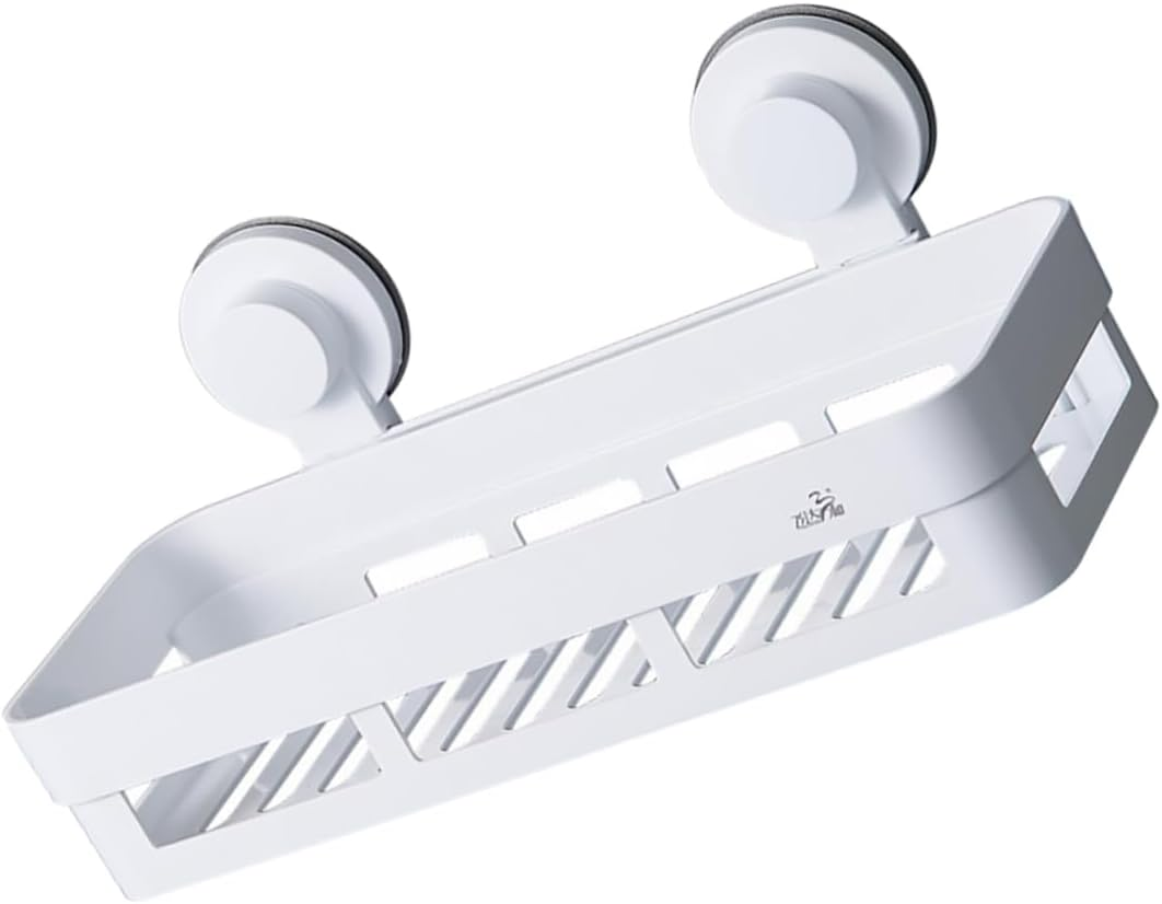 Levemolo Bathroom Wall Storage Rack Punch Free Toilet Hanging Shelf White Shower Organizer Bathroom Sundries Holder image number 4