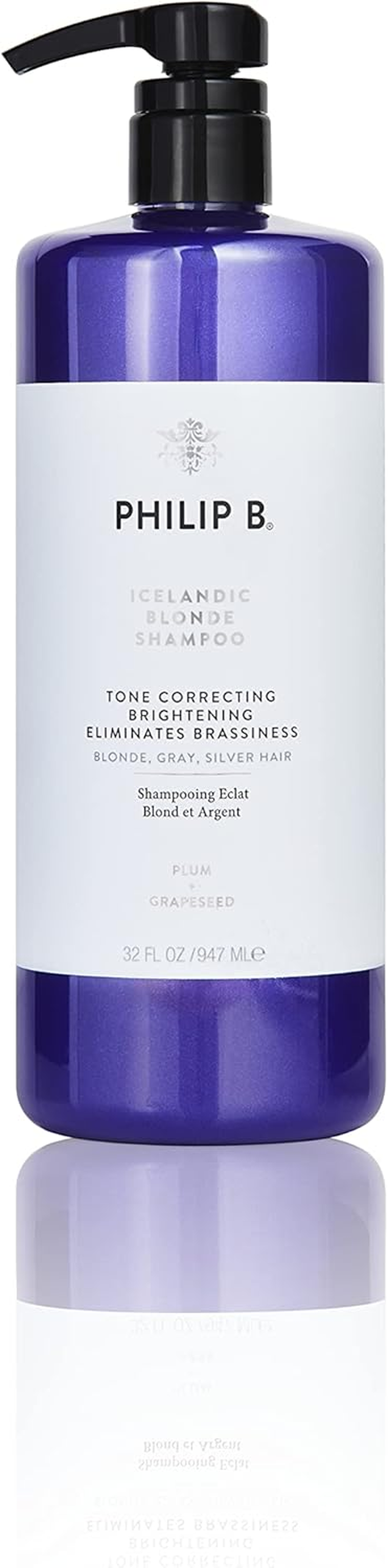 Philip B Icelandic Blonde Shampoo (Tone Correcting Brightening Eliminates Brassiness - Blonde, Gray, Silver H 947Ml
