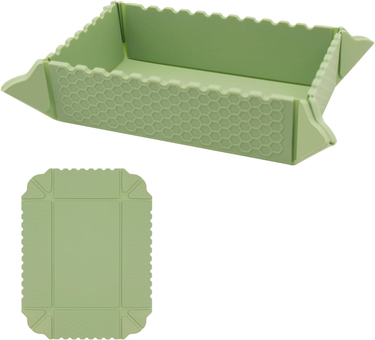 MAOYING Camping Bowl, Foldable Bowl, Portable Silicone Salad Bowl, Foldable Silicone Bowls for Camping, Hiking, Kitchen, School, Outdoor (Green) image number 2