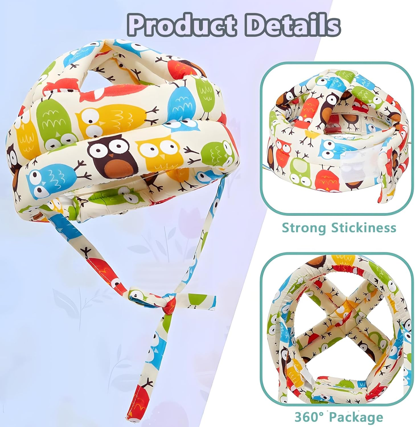 Checkzed Baby Head Protector Helmet, 360&deg; Head Protection Back Pack for Baby & Toddlers, Soft Cotton Safety Baby Helmet with Adjustable Straps for Crawling & Walking (6-60 Months) image number 1