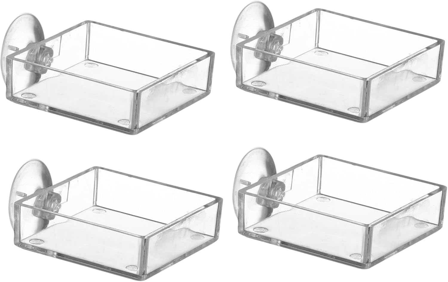 VILLFUL 4Pcs Aquarium Feeding Device Cup Shrimp Feeder Bowl for Fish Tank Easy to Clean Fish Food Dispensing Tray for Aquatic Pets image number 6