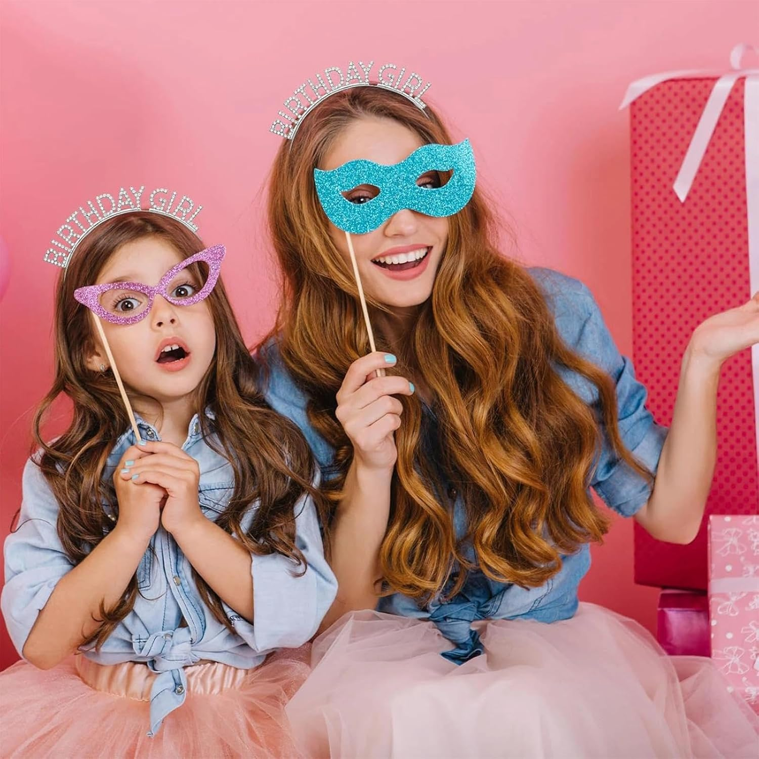 Dinghaole 2 Pcs Birthday Girl Headband Crown, Gold Silver Happy Birthday Crown Bling Rhinestone Hair Band, Princess Tiara Sweet Happy Birthday Accessories for Women Girls Party Festival Decorations image number 3