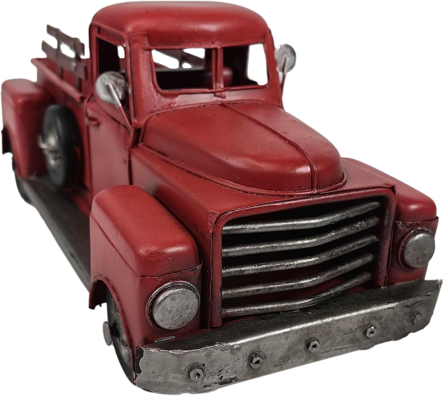 Ychtewy-Iron Classic Red Truck Pick-Up Model Collectible Vehicle Decoration, Metal Truck Christmas Decor ，Unique Blend of Vintage, Rustic, Farmhouse Truck Decor for Table Top Decor. (A)&hellip; image number 6