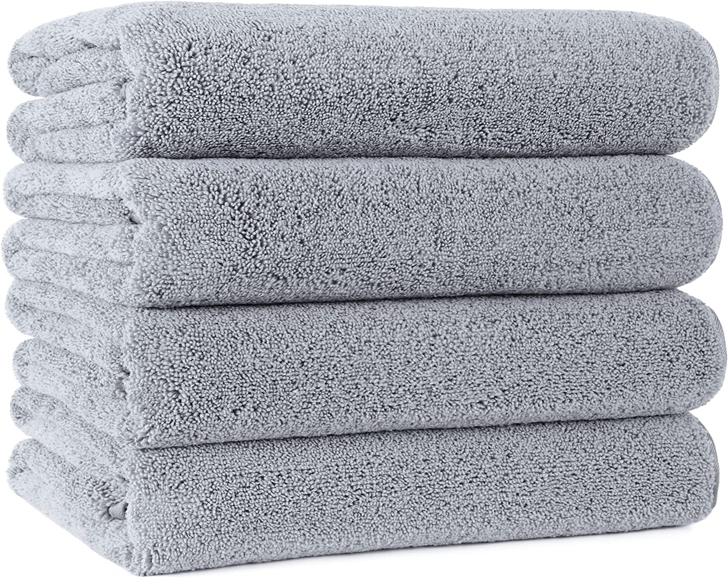 Polyte Quick Dry Lint Free Microfibre Bath Towel, 76 X 145 Cm, Pack of 4 (Grey) image number 2