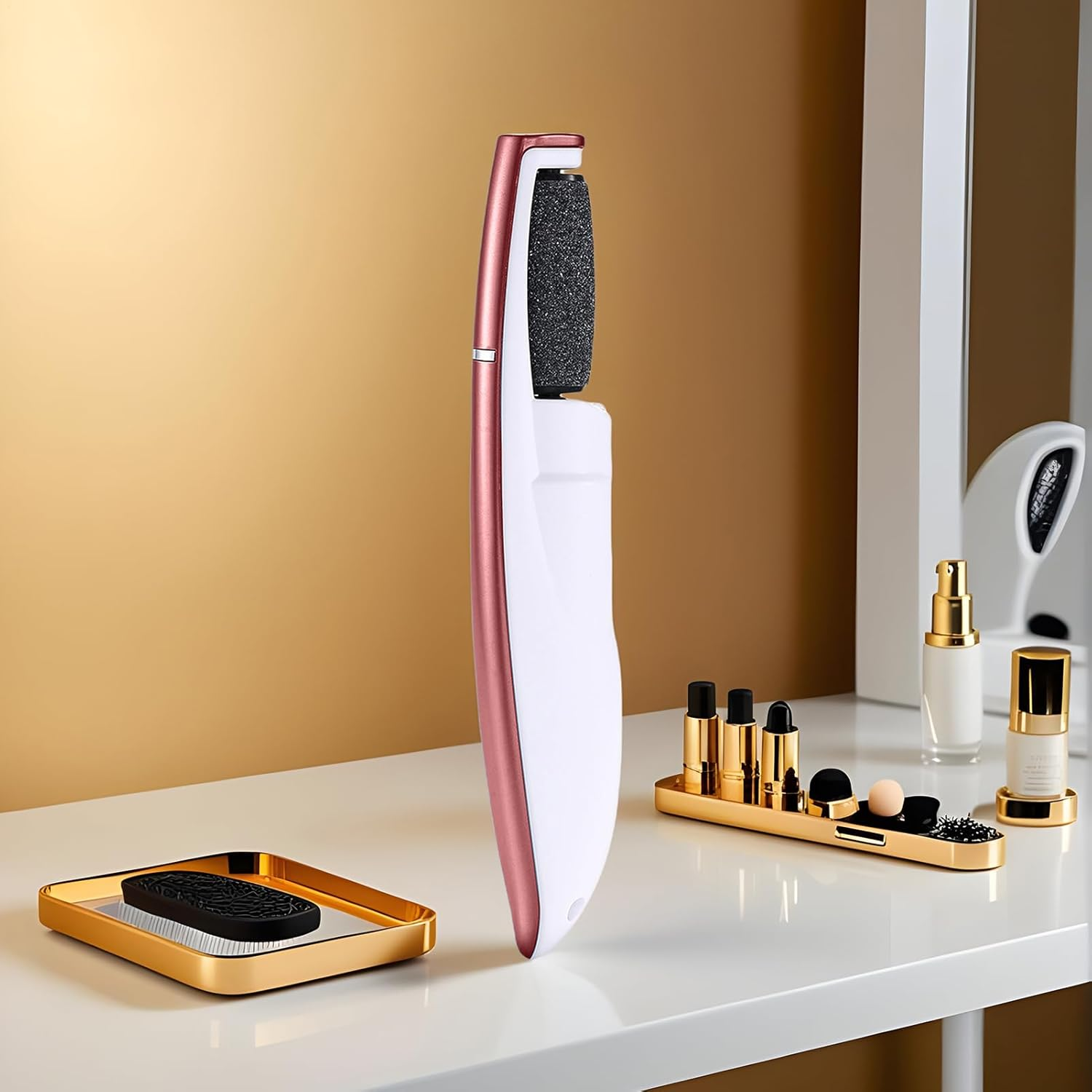 Electric Foot Callus Remover,Callus Remover Electric Pedicure Tools for Feet | Electronic File Scrubber Pedicure Kit for Cracked Hard Dead Skin Peeling Heel Care - White image number 2