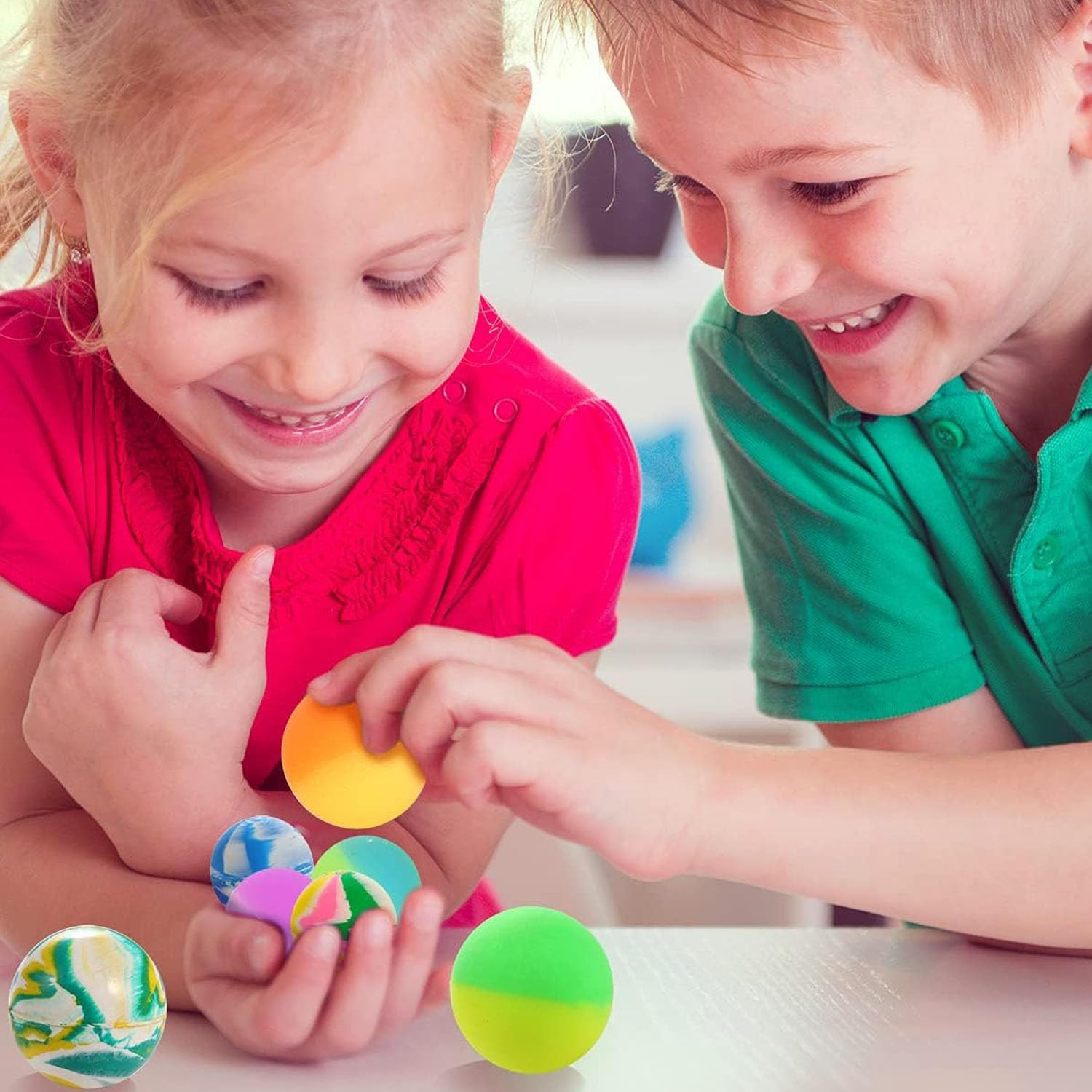 20 Mini Bouncy Balls,Colorful Bouncy Balls Bulk Mixed Pattern High Bouncing Balls, Small Rubber Bouncing Balls, for Party Favors and Vending Machines, Gift Bag Filling image number 3