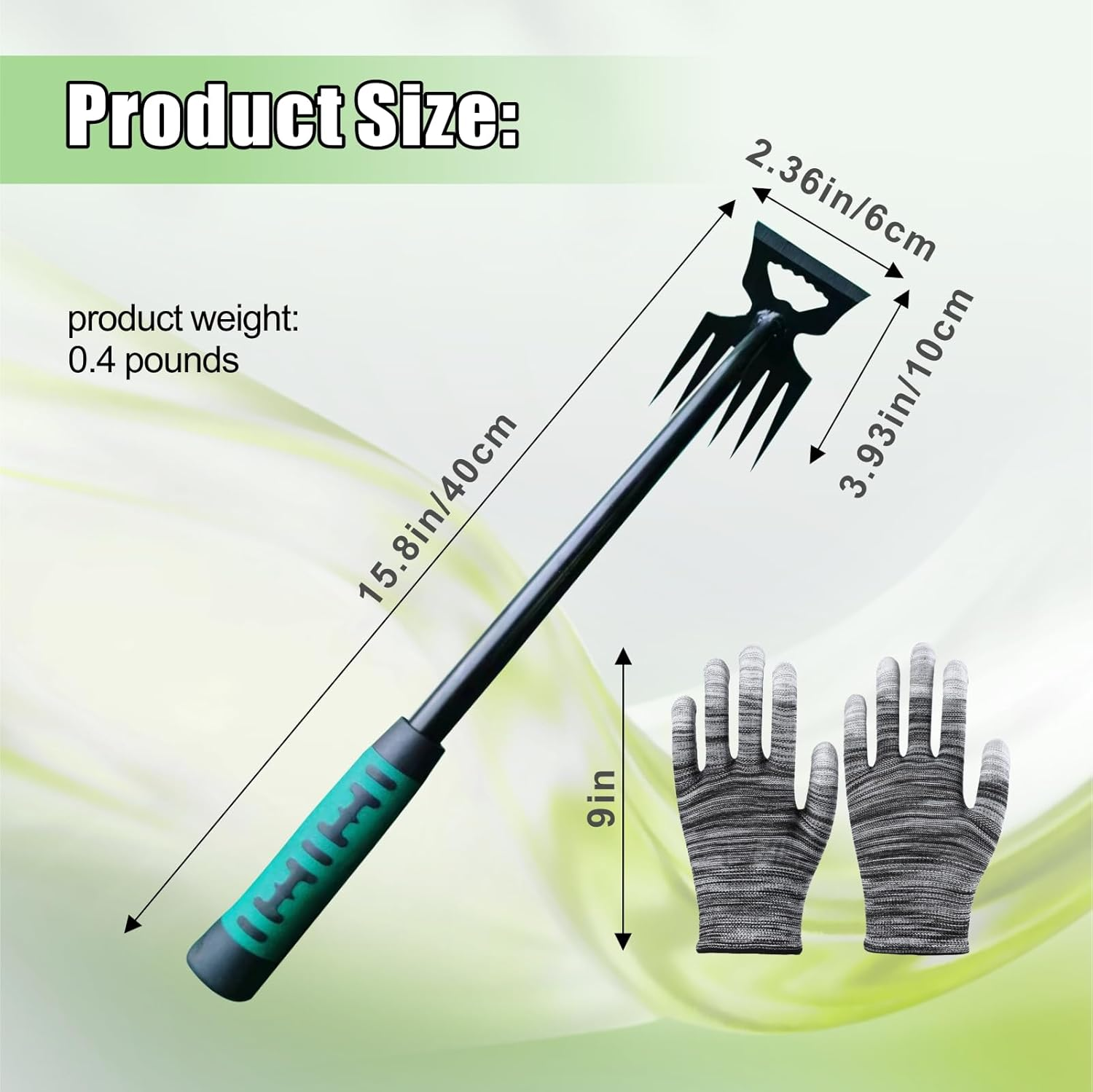 Weed Puller Tool-2Pcs Gardening Hand Weeder Tools, 2024 New Weeding Artifact Uprooting Weeding Tool, Manganese Steel Weed Removal Tool, 6 Teethes Dual Purpose Manual Weed Pulling Tool for Yard Gardenl image number 1