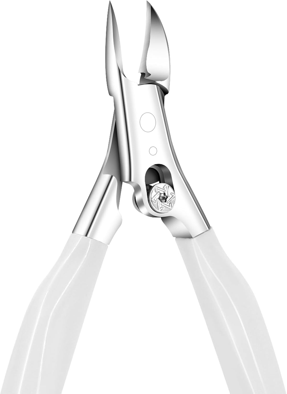 Precision Nail Scissors for Toenails and Fingernails, Sharp Stainless Steel Foot Nail Scissors for Thick and Deep Ingrown Toenails (White) image number 3
