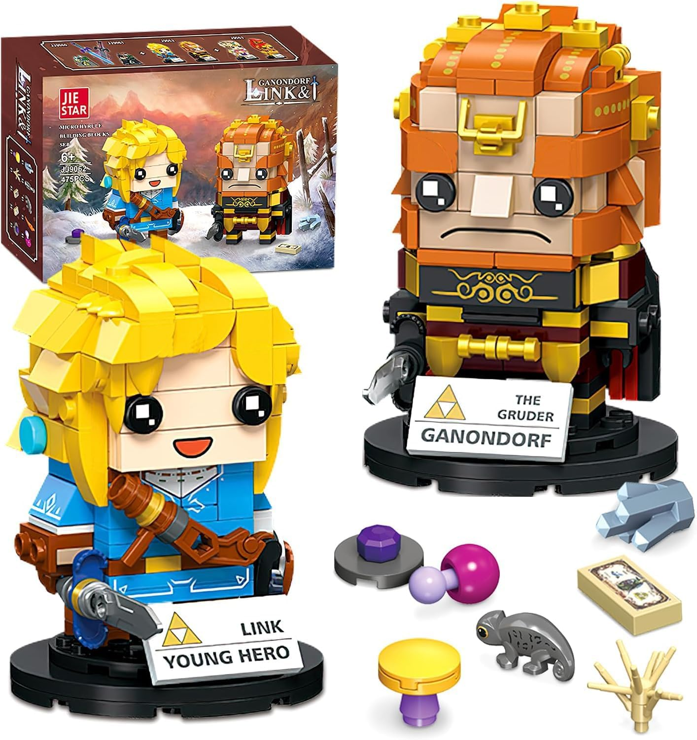 QLT BOTW Link Clamping Building Blocks, Link Action Figures Holding Master Sword and Ganondorf, Game Fans Gift for Adults and Boys from 6-16+ (475 Pieces) image number 5