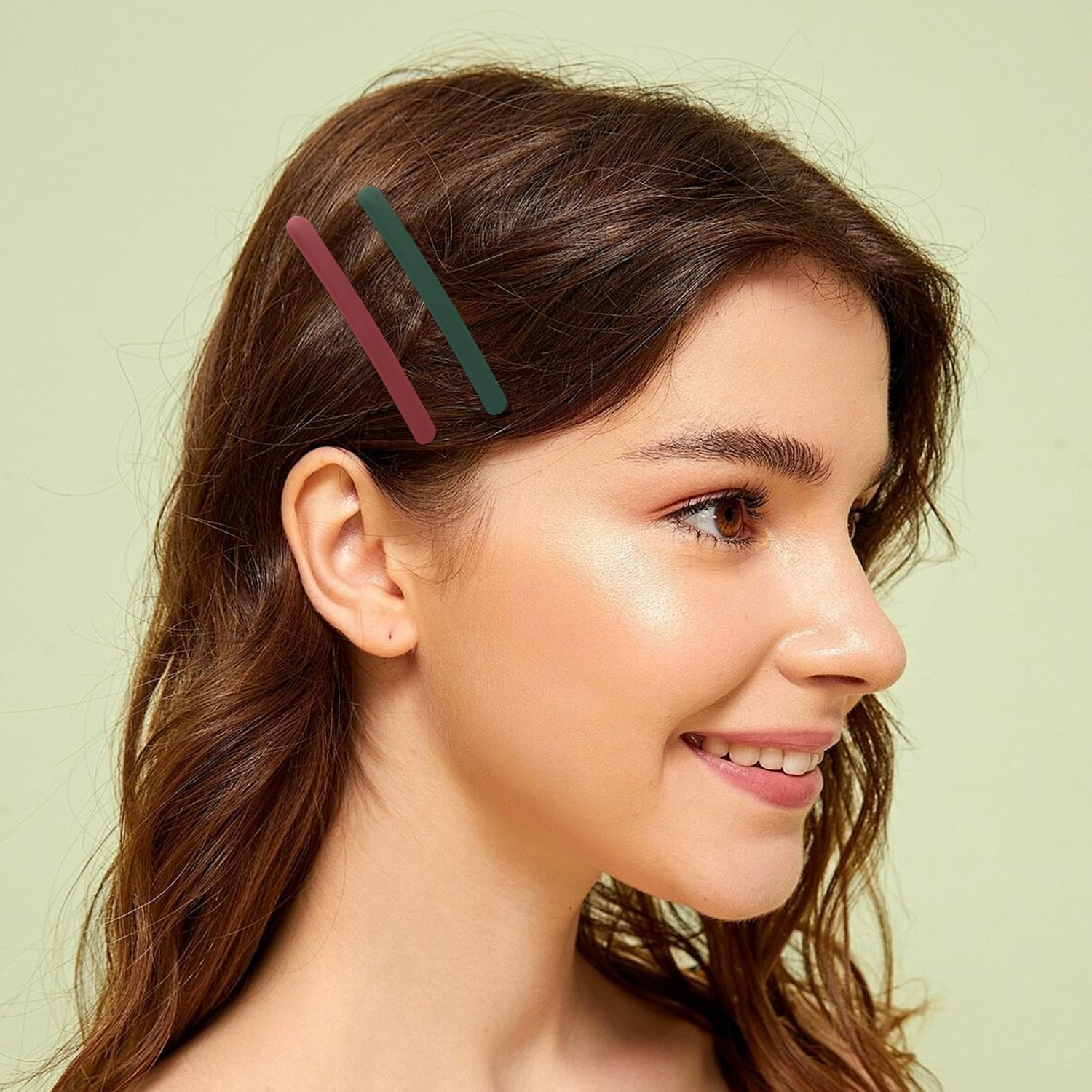 6PCS 9Cm Long Matte French Hair Clips Colored Duck Bill Hair Clips French Clasp for Girls Women Hair Accessories (3 Color 01) image number 2