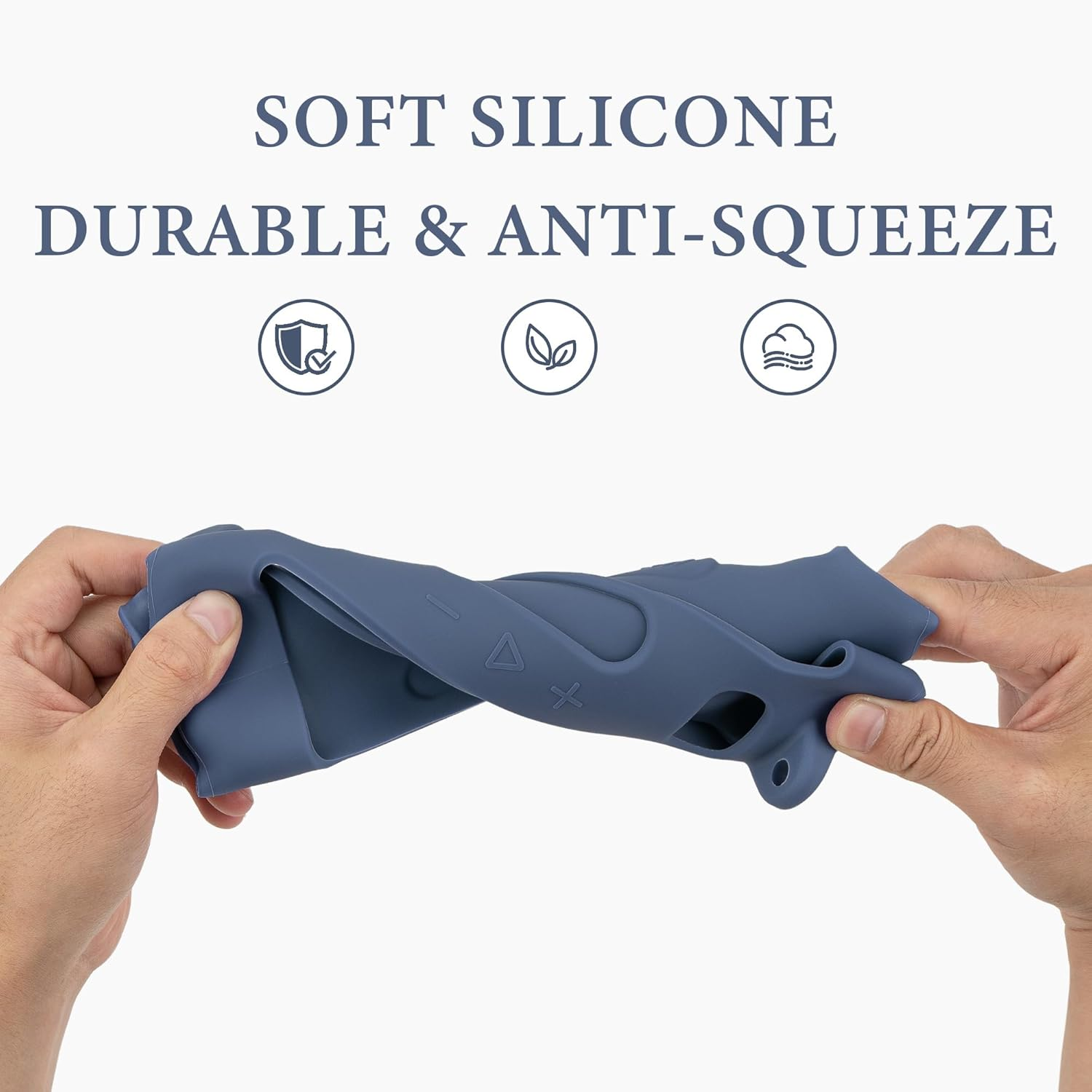 Geekria Silicone Speaker Case Cover Compatible with JBL Charge 6, Protective Soft Skin, Replacement Portable Speakers Travel Carrying Sleeve with Shoulder Strap (Blue) - Black image number 1