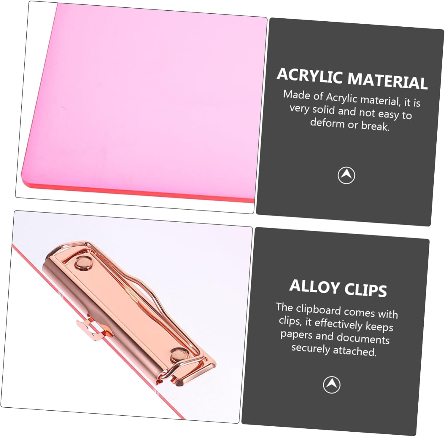 STOBAZA A4 Clipboard Storage Gradient Pink Writing Support Board Multi-Function File Organizer for Students and Office Supplies - Sky-Blue image number 5