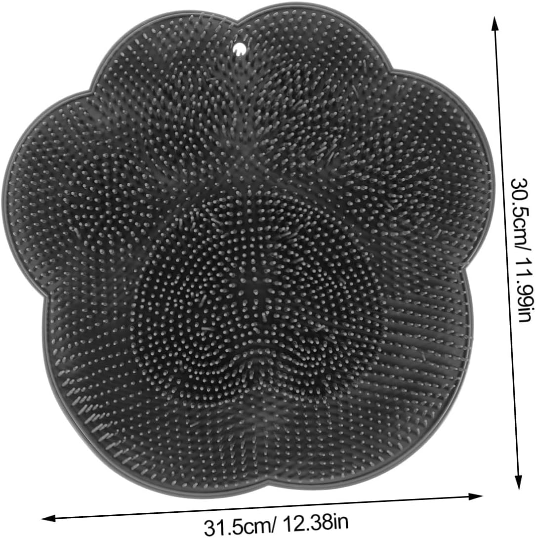 ERINGOGO Shower Foot Scrubber Mat Cups Gentle Back Massage Pad for All Skin Types Anti-Skid Bath Mat Practical and Space-Saving Design for Daily Use image number 4