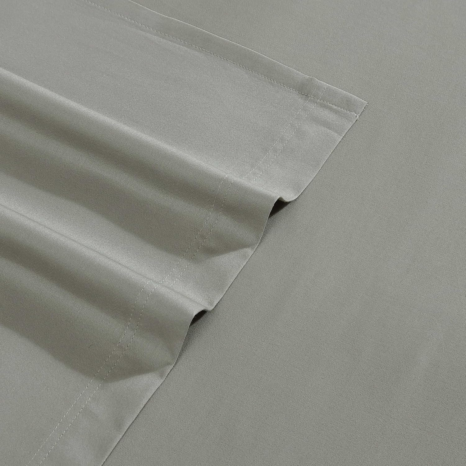 Calvin Klein - King Sheets, Organic Cotton Sateen Bedding Set, Luxuriously Soft Home Decor, GOTS Certified (Organic Earth Dusty Olive, King)