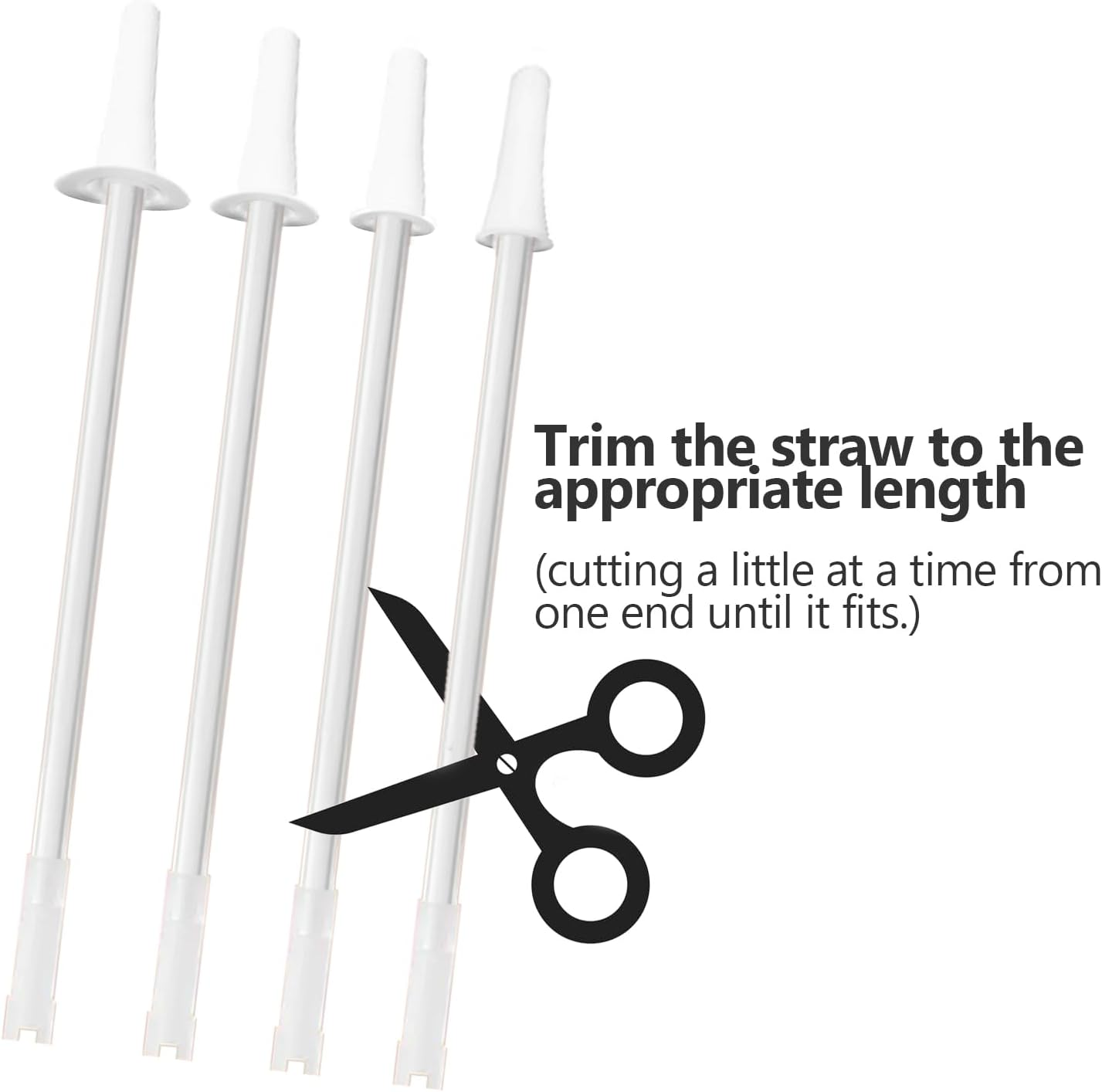 Delove Universal Long Straws for Gallon Water Bottles - Attach a Straw to Your Sports Jug - Cut Size to Fit Any Bottles - Replacement Straws -Half Gallon/32Oz/64Oz/128Oz - Set of 4 image number 5
