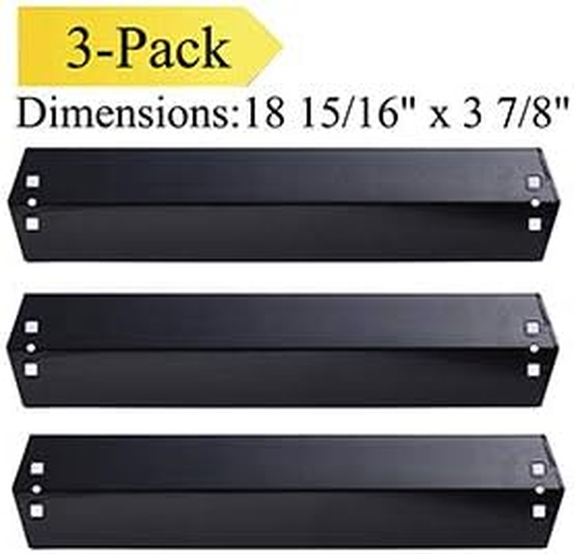 Votenli P9505A (3-Pack) Porcelain Steel Heat Plate, Heat Shield, Heat Tent, Burner Cover, Vaporizor Bar, and Flavorizer Bar Replacement for Select Chargriller Gas Grill Models image number 3