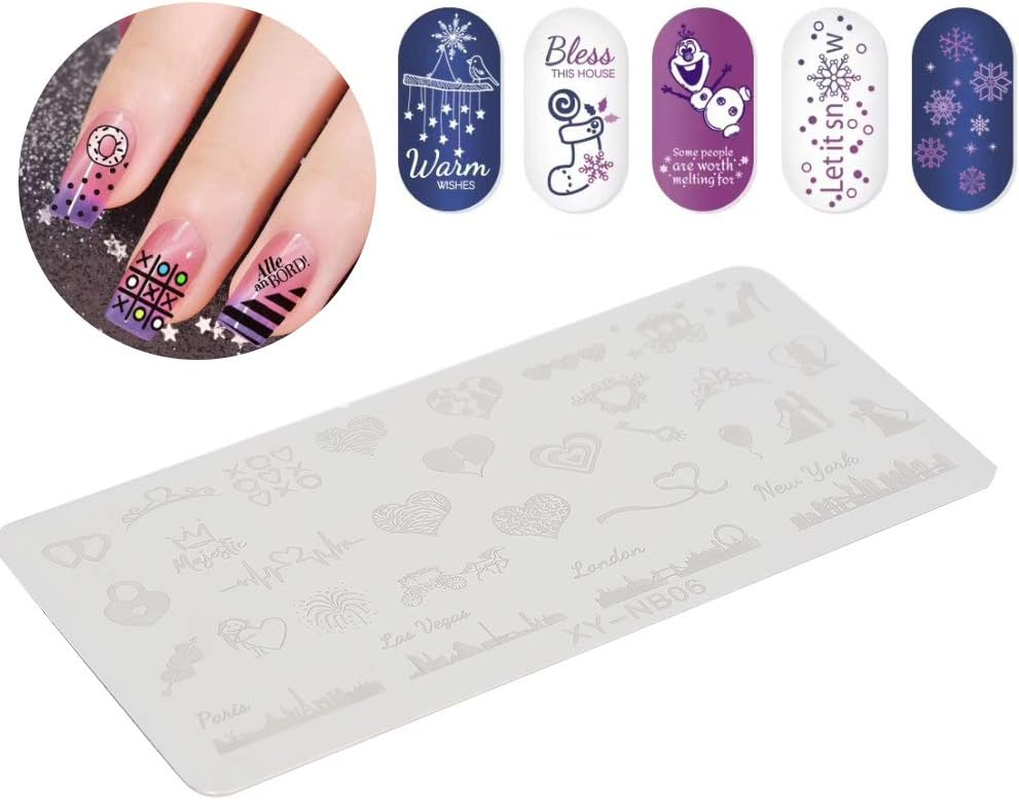 Nail Art Stencils, Durable without Deformation Nail Stamping Template, Convenient and Practical Not Easy to Fall off Exquisite Workmanship for Home Beauty Salon(09-12) image number 4