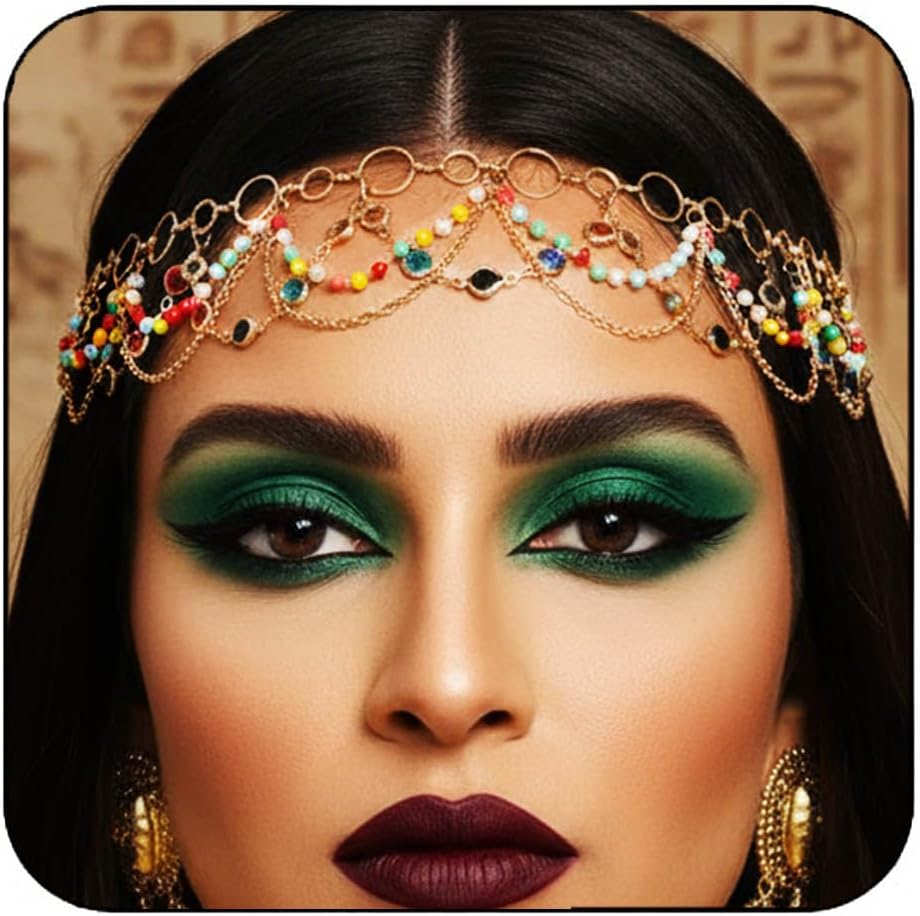 Fashband Boho Head Chain Gold Tassel Headpiece Tassel Beads Bridal Wedding Hair Accessories for Women image number 5