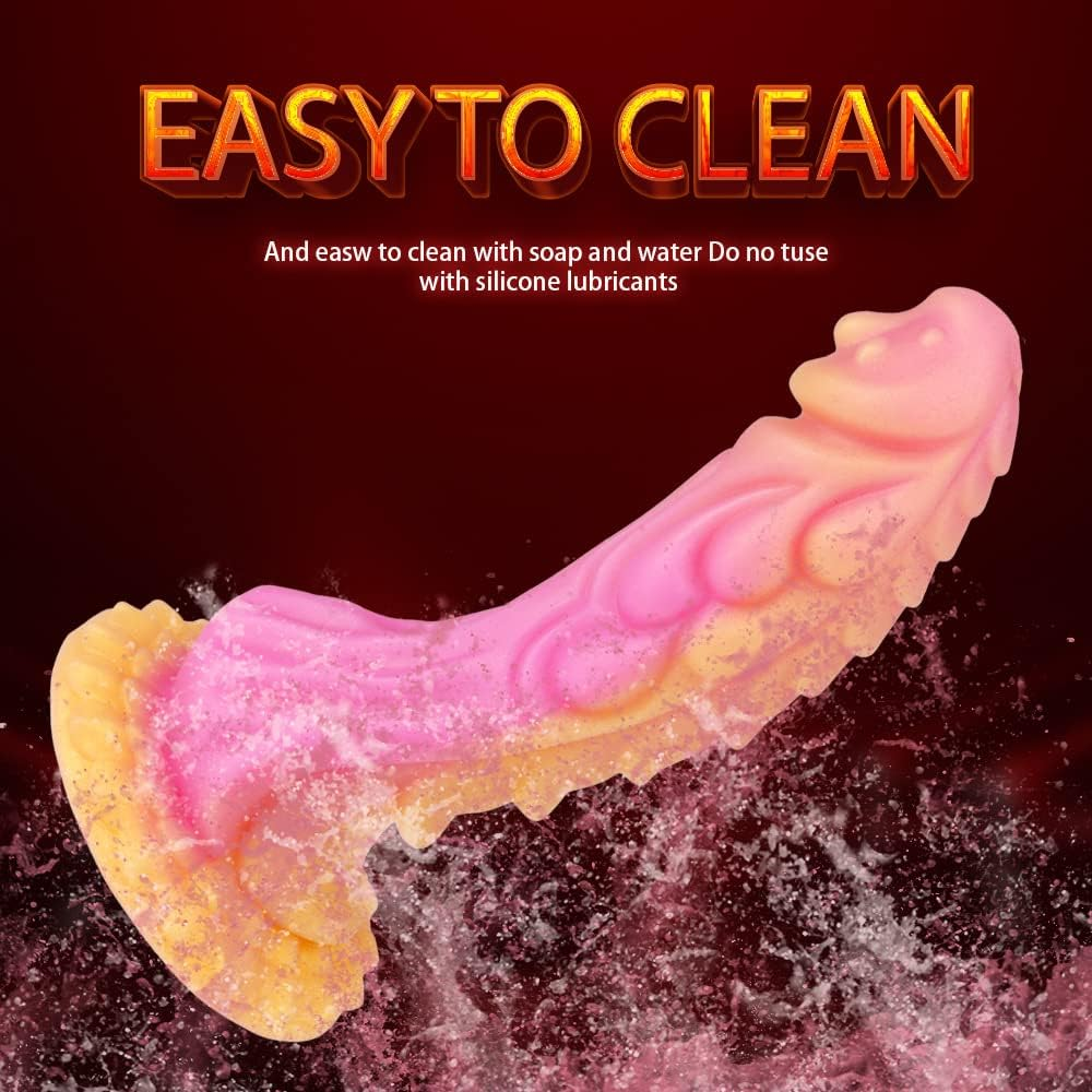 8.26 Inch Realistic Dildo for Beginners Lifelike Huge Silicone Dildo with Strong Suction Cup for Hands-Free Play, Soft Big Monster Dildo Adult Sex Toy for G-Spot Stimulator for Women Man and Couple